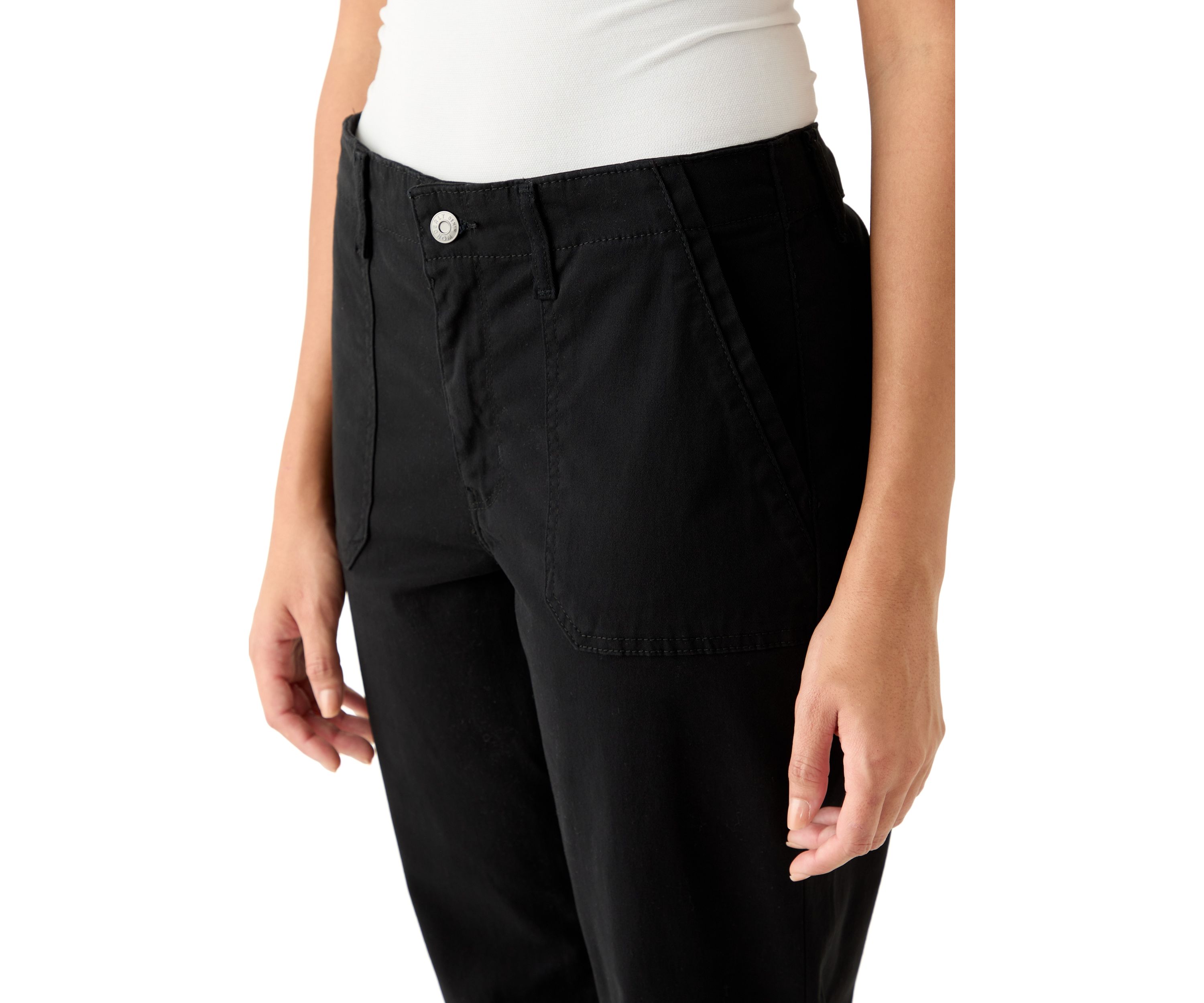 Womens Roll Cuff Ankle Pants
