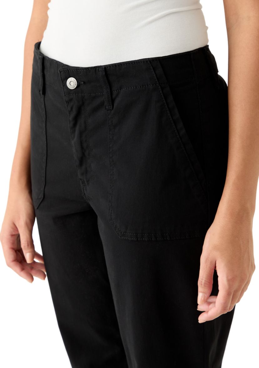 Womens Roll Cuff Ankle Pants