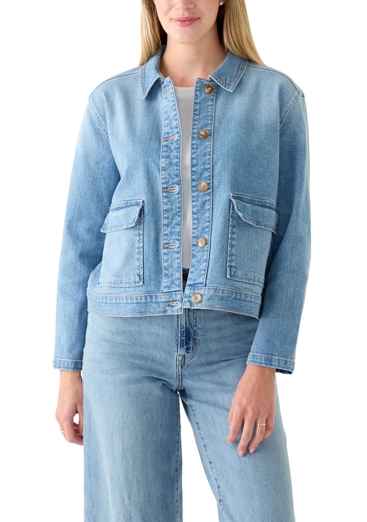 Womens Patch Pocket Denim Jacket 
