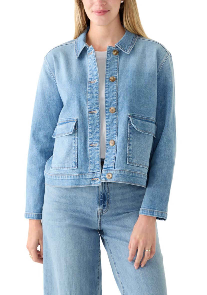 Womens Patch Pocket Denim Jacket 