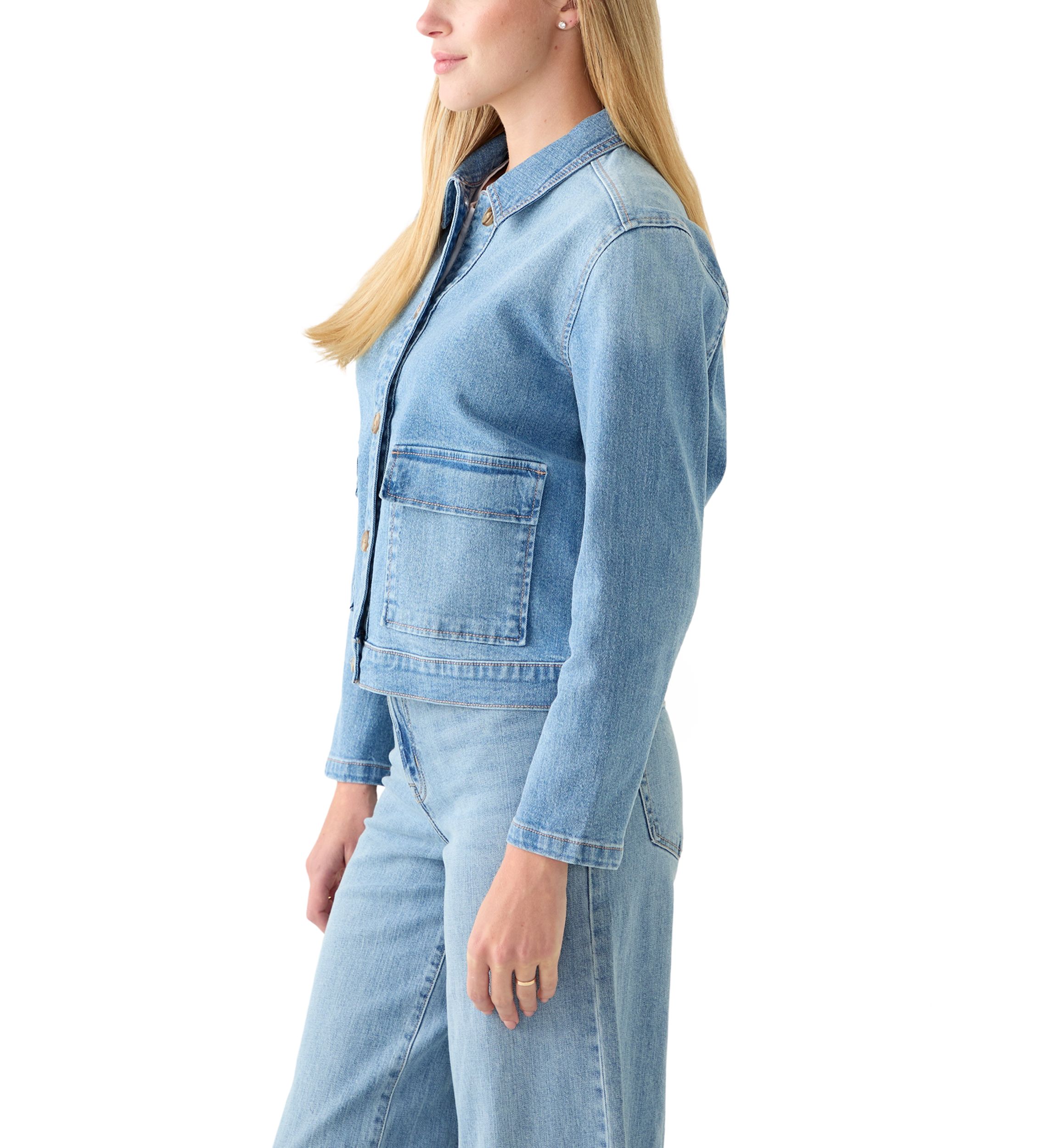 Womens Patch Pocket Denim Jacket 