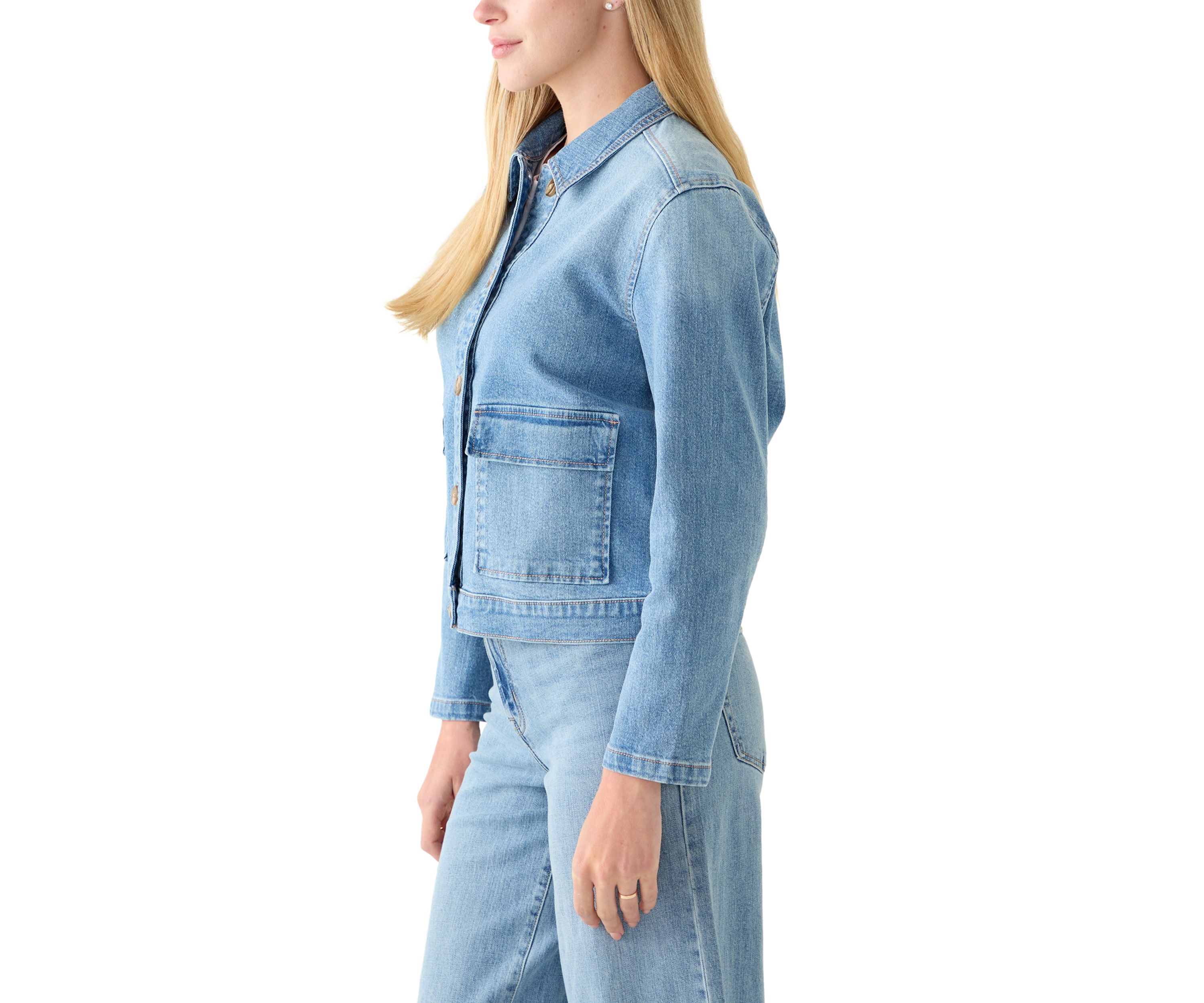 Womens Patch Pocket Denim Jacket 