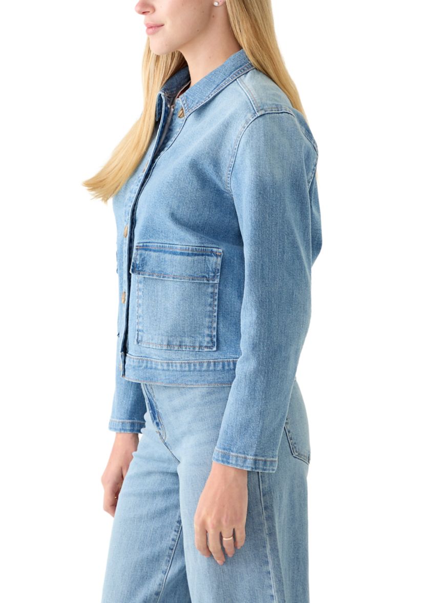 Womens Patch Pocket Denim Jacket 