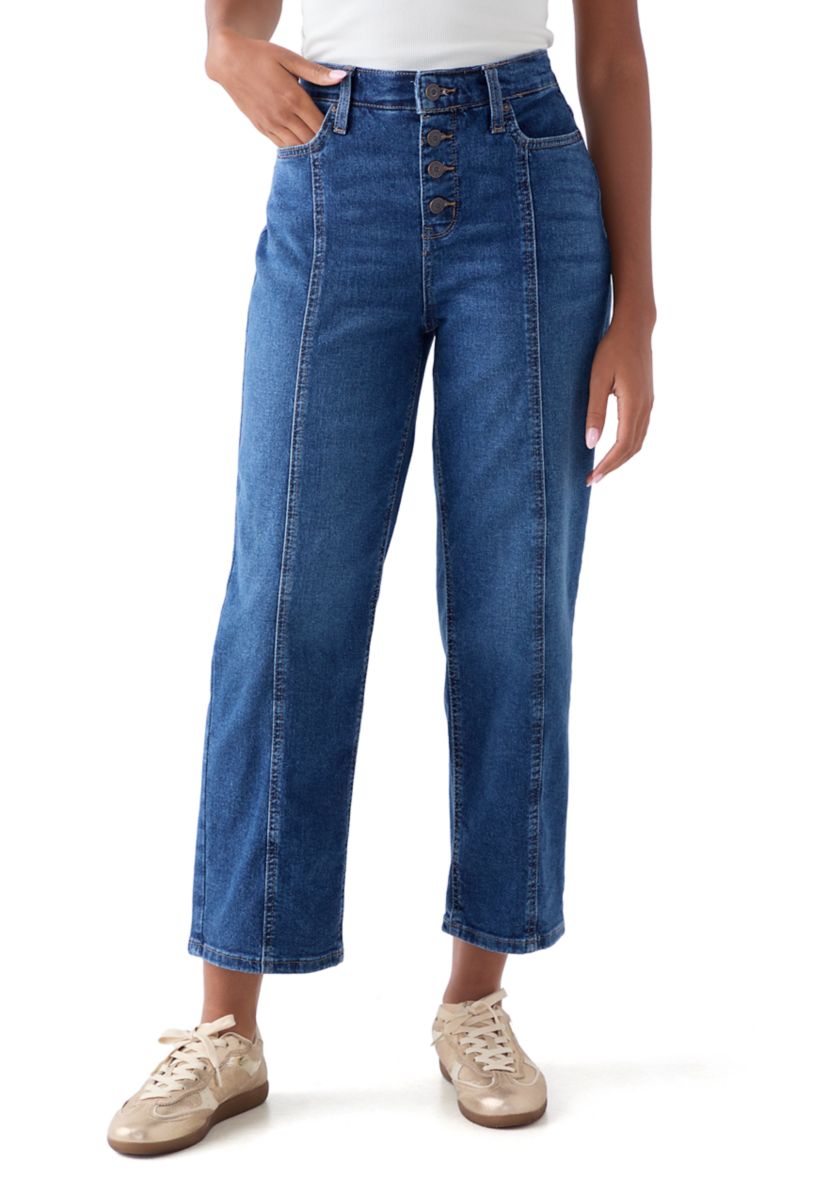 Women’s Straight-Leg Seamed Front Ankle Jeans