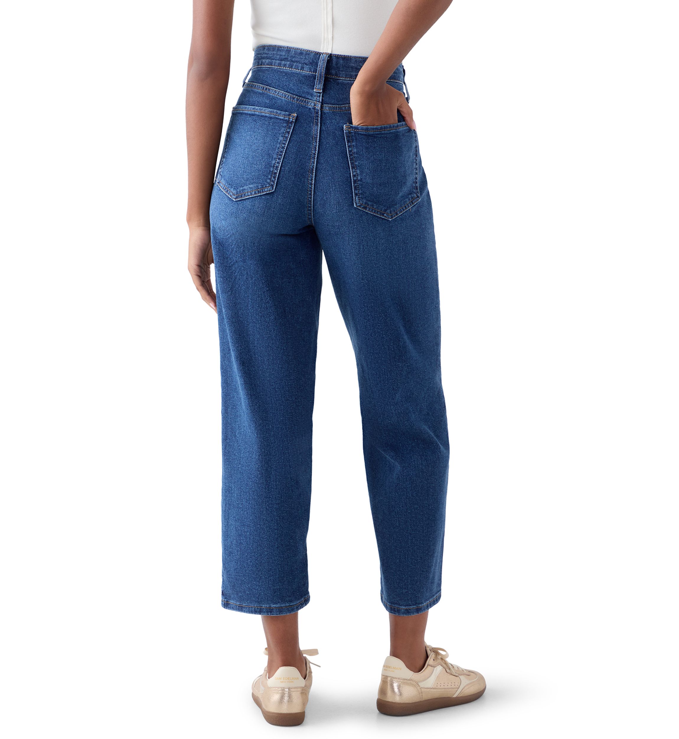 Women’s Straight-Leg Seamed Front Ankle Jeans