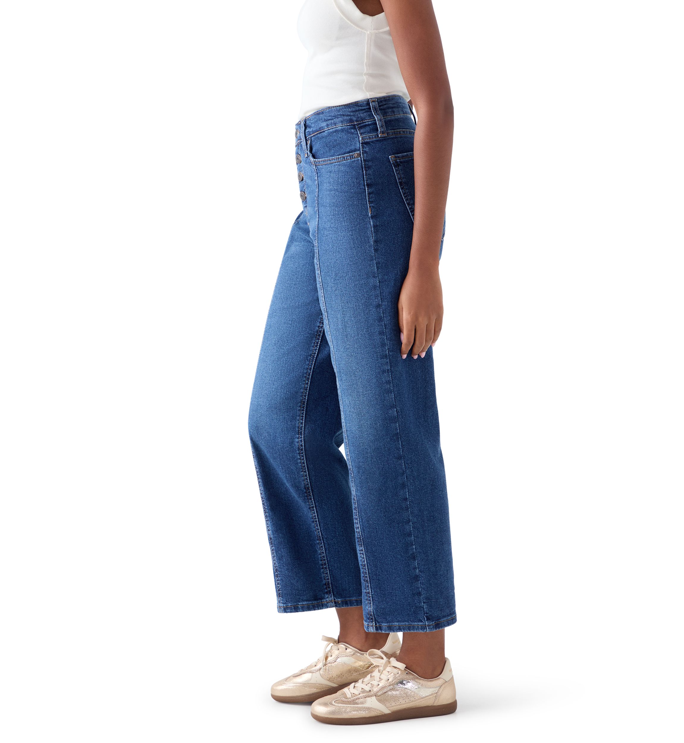 Women’s Straight-Leg Seamed Front Ankle Jeans