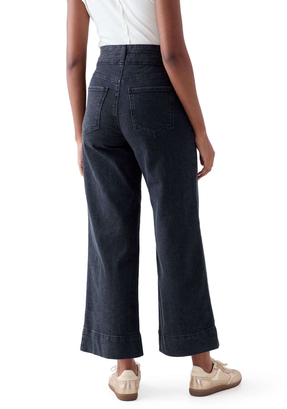 Womens High Rise Stacked Waist Jean