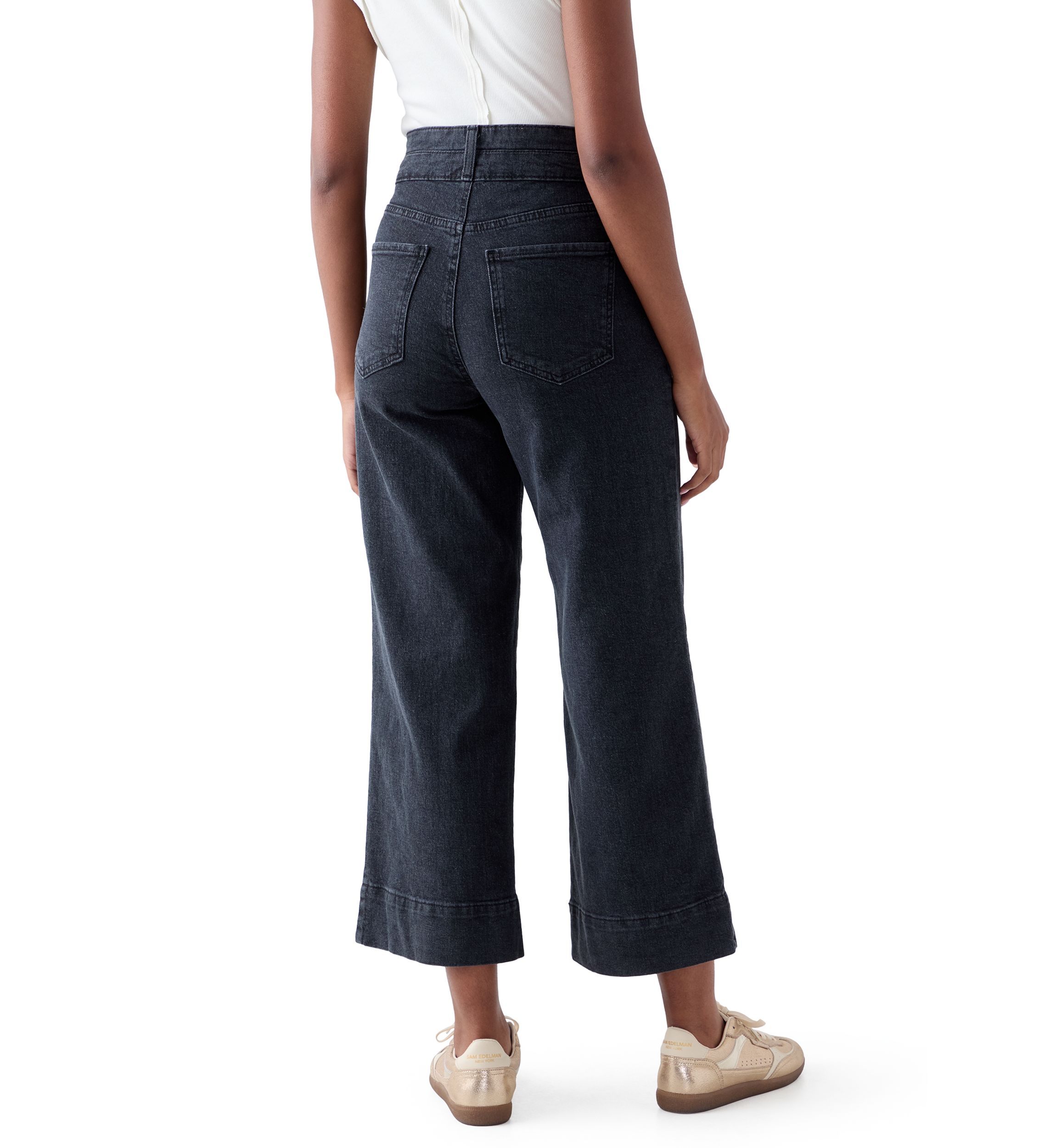 Womens High Rise Stacked Waist Jean
