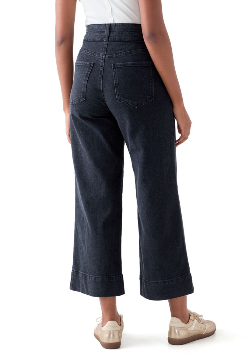 Womens High Rise Stacked Waist Jean