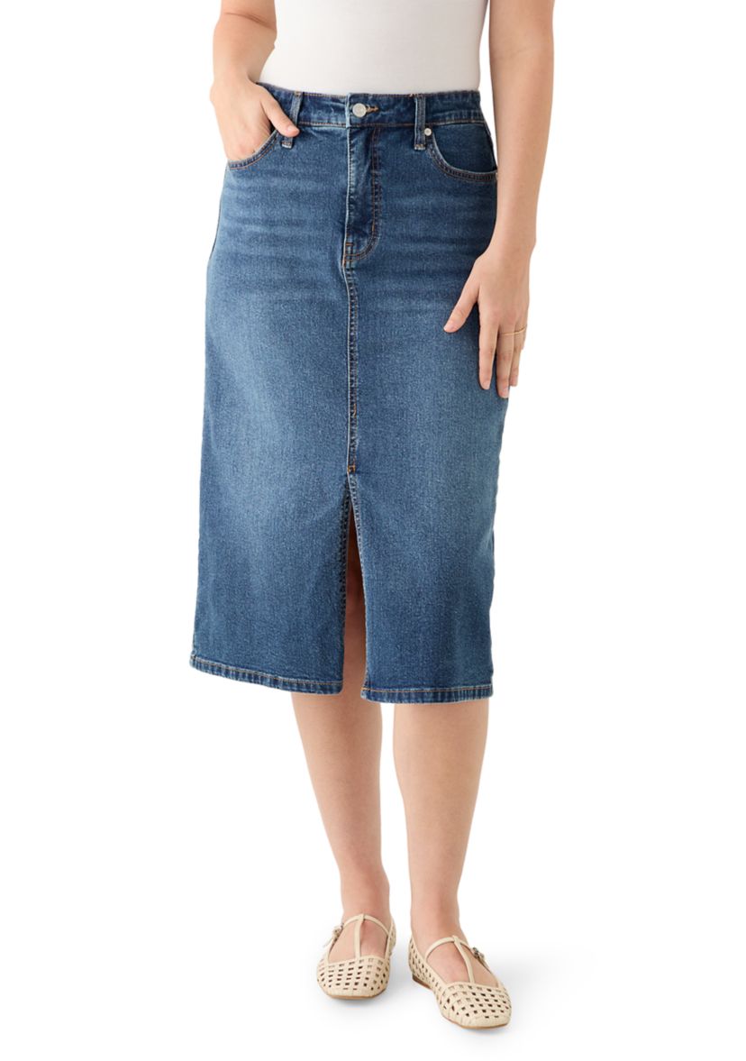 Womens High Rise Denim Skirt