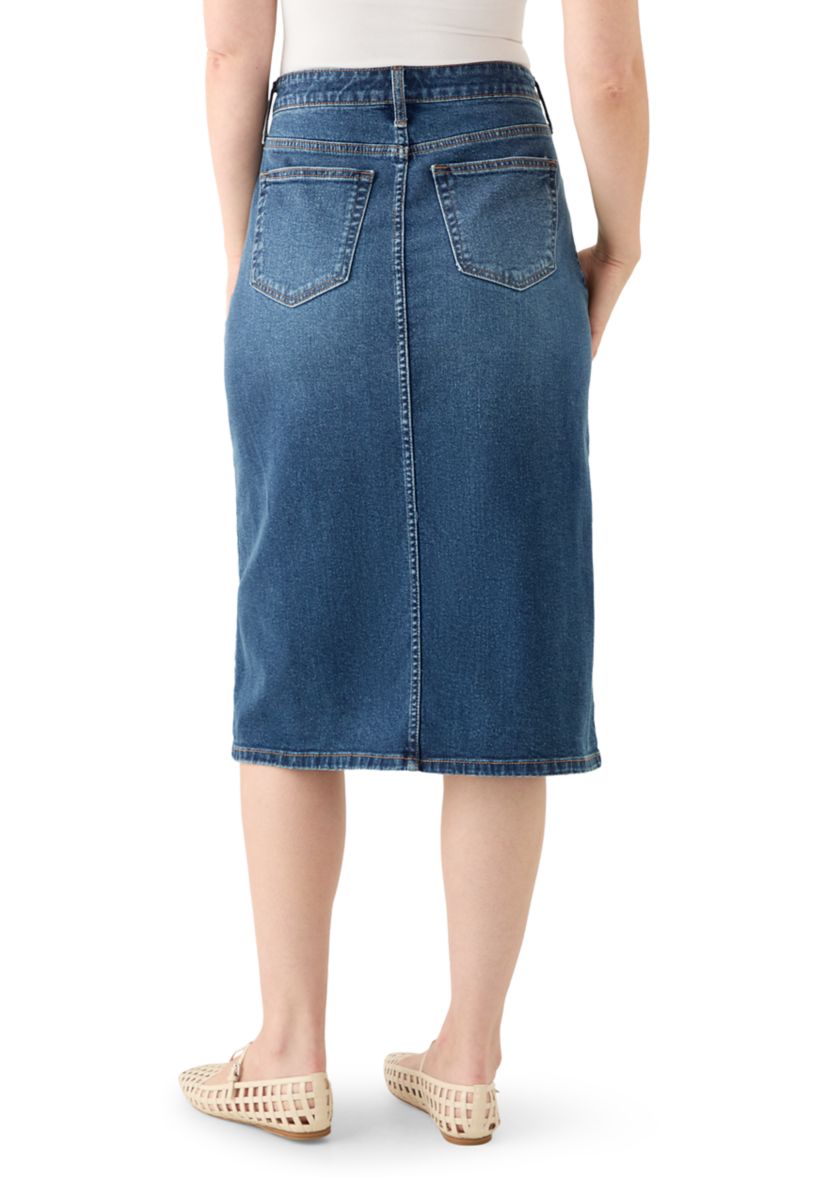 Womens High Rise Denim Skirt