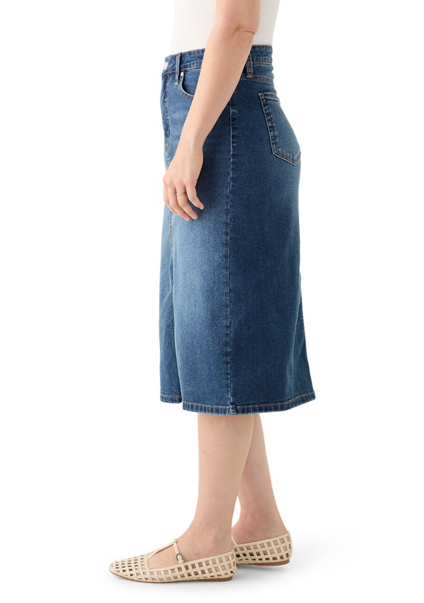 Womens High Rise Denim Skirt