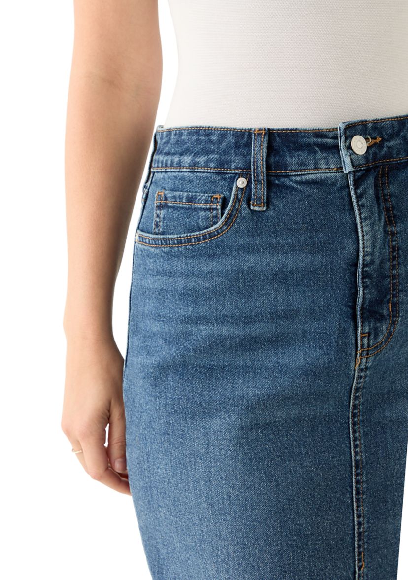 Womens High Rise Denim Skirt