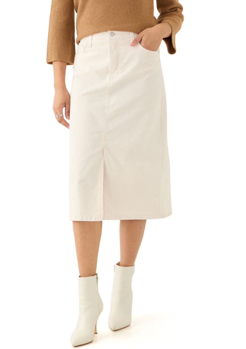 Womens High Rise Corduroy Skirt