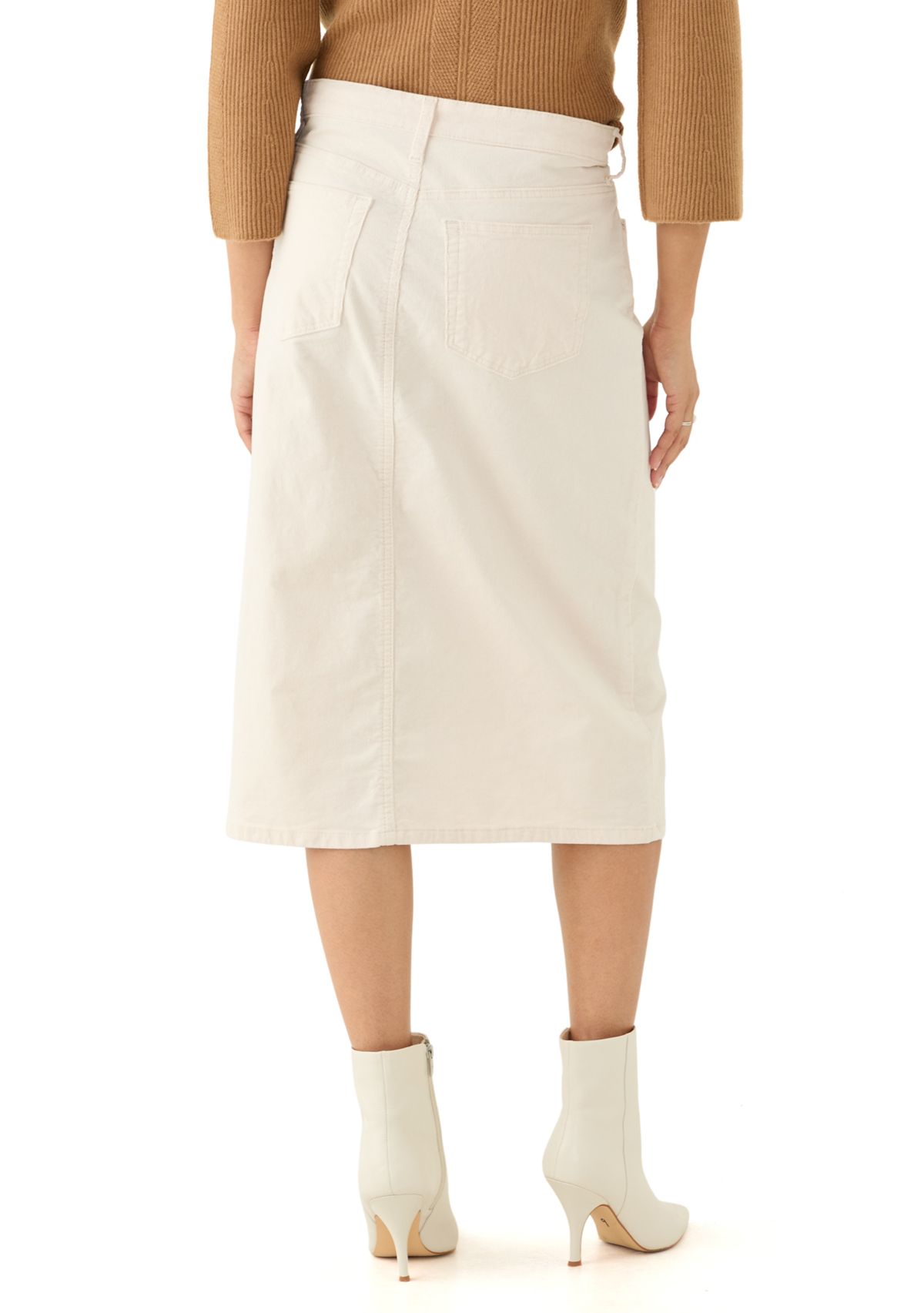 Womens High Rise Corduroy Skirt