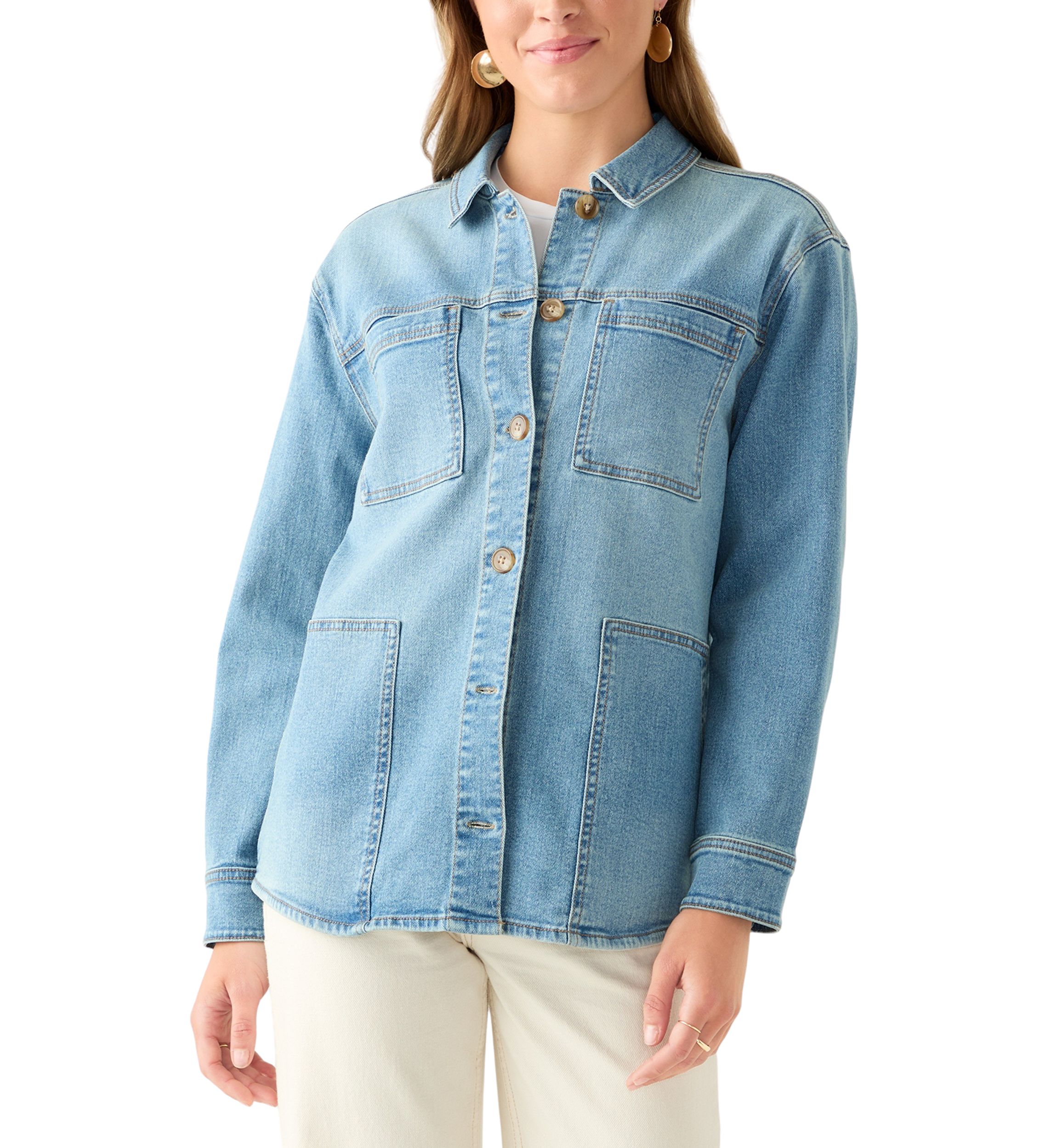 Womens Denim Shacket