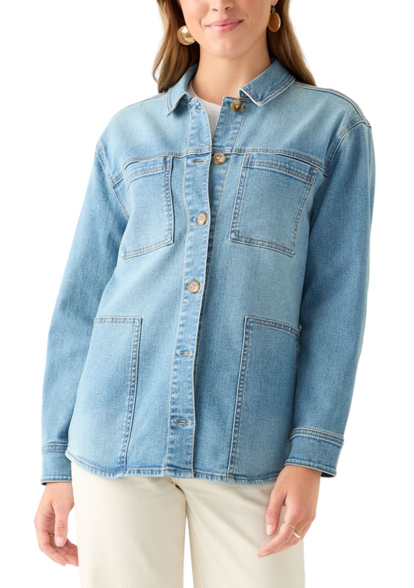 Womens Denim Shacket