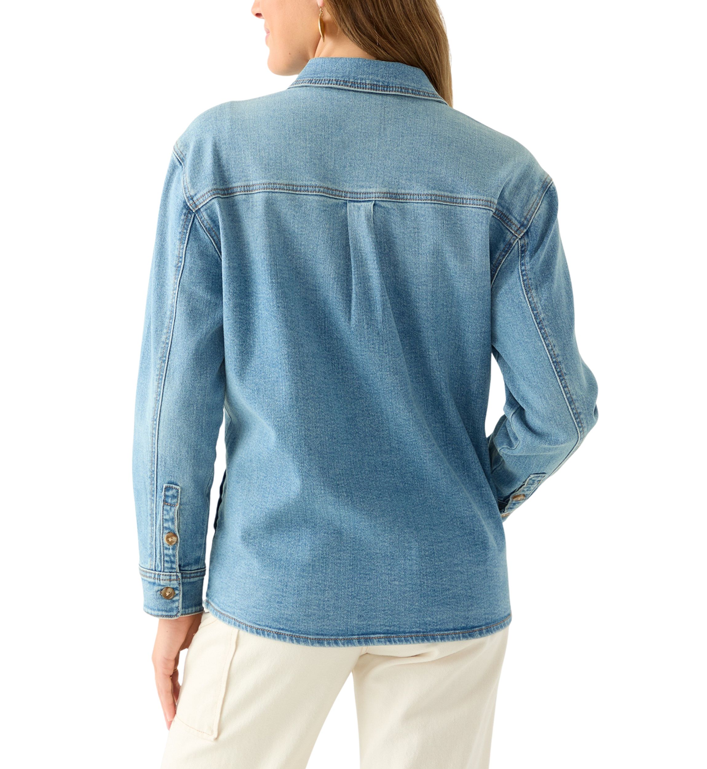 Womens Denim Shacket