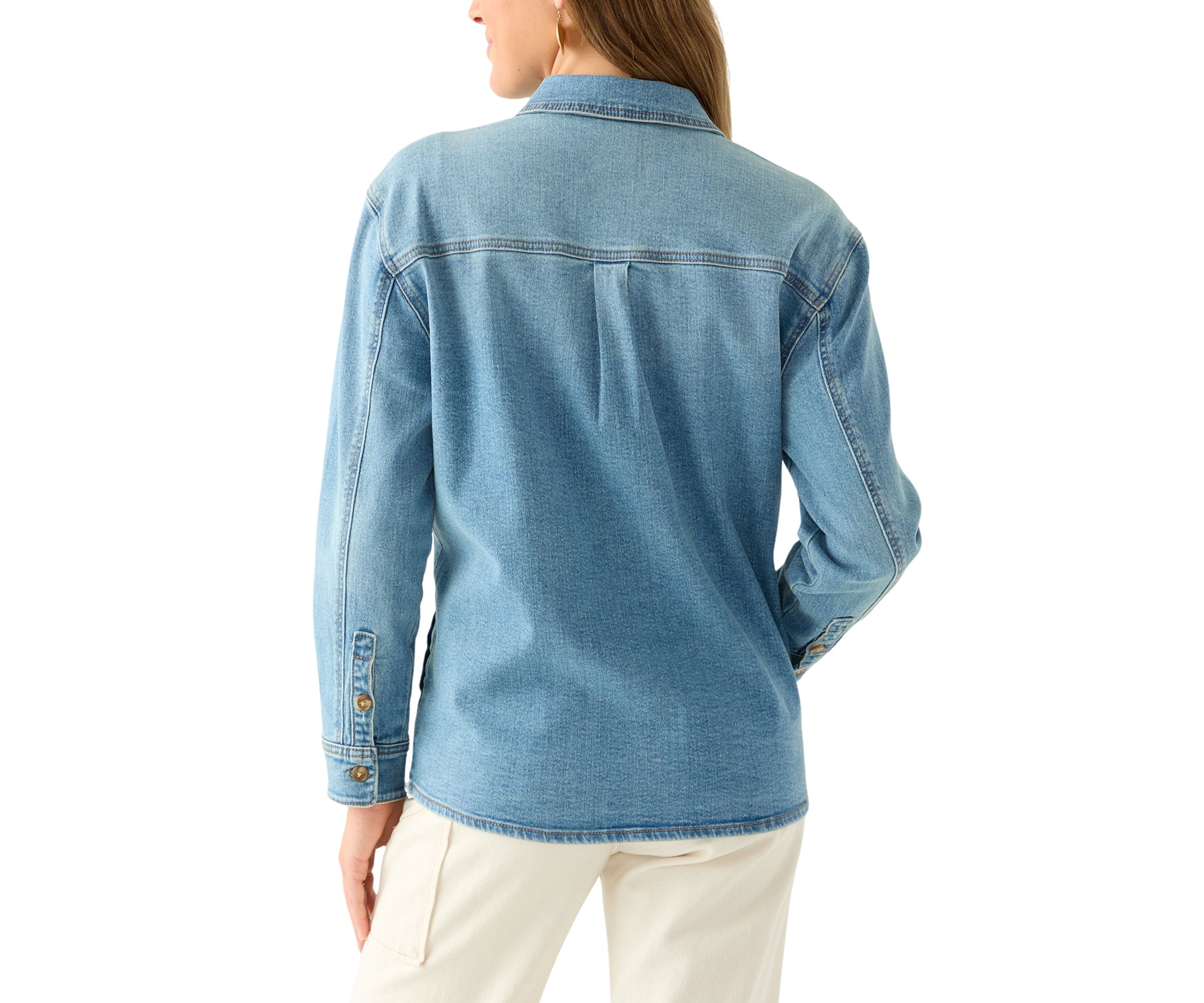 Womens Denim Shacket