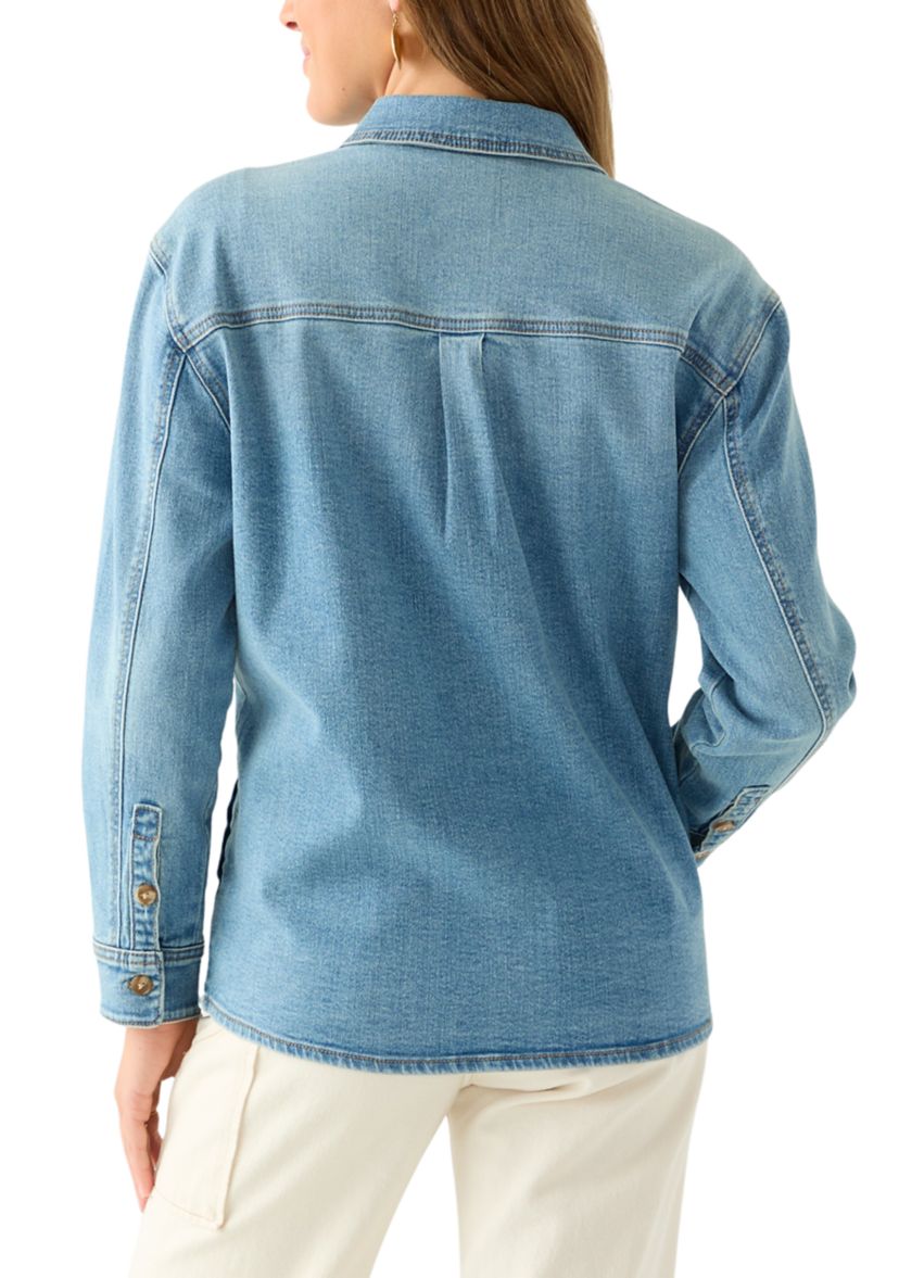 Womens Denim Shacket