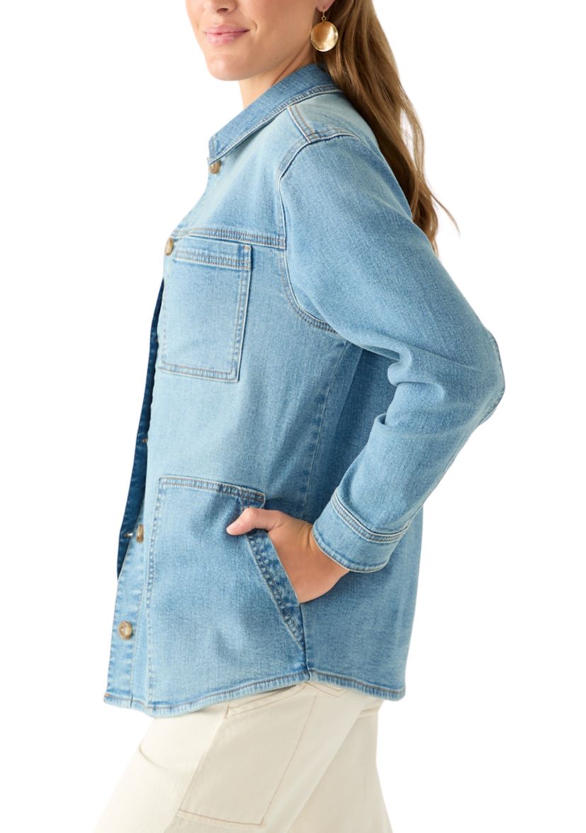 Womens Denim Shacket