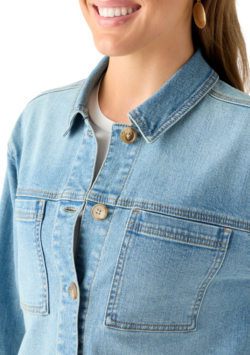 Womens Denim Shacket