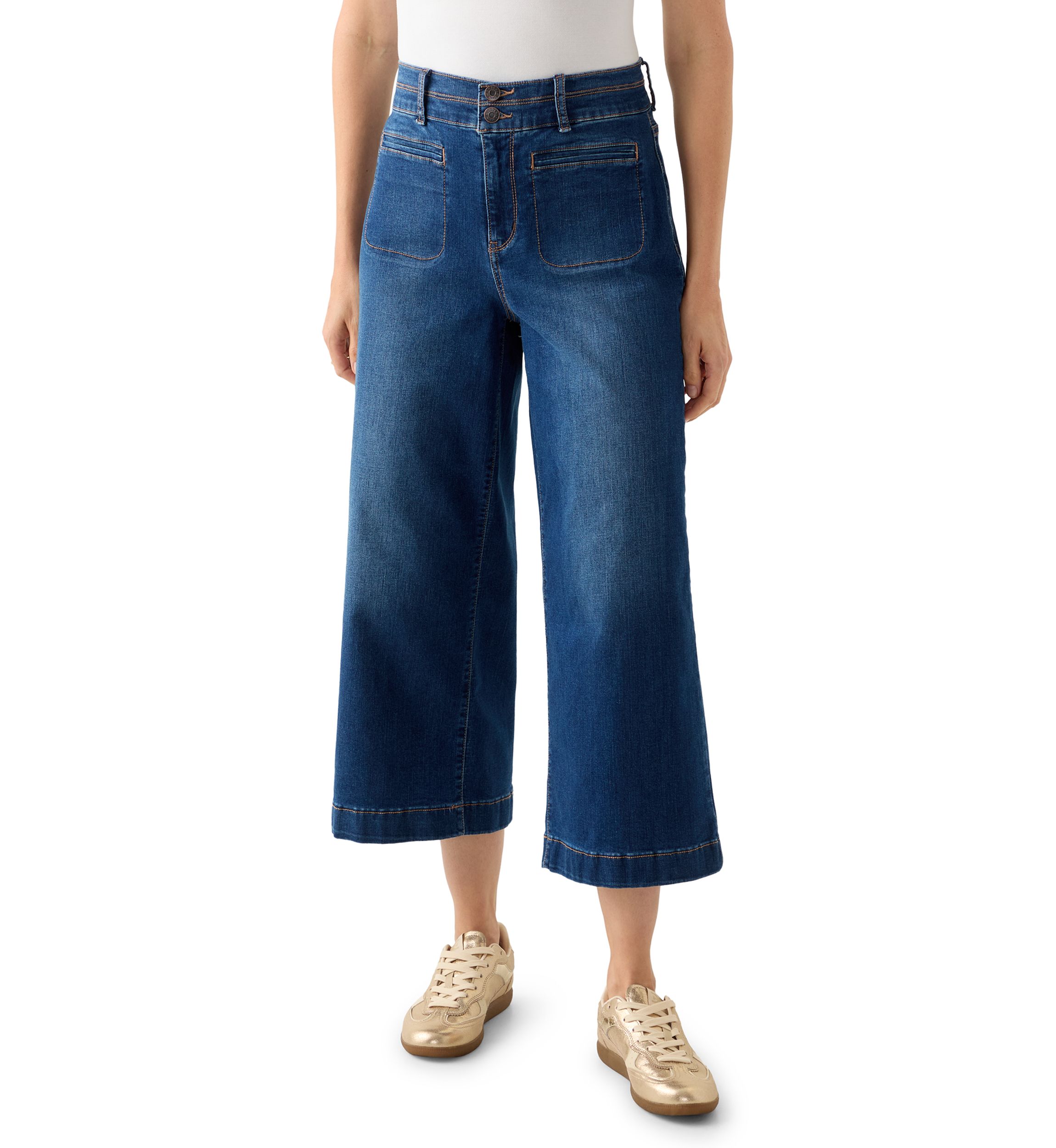 Womens Front Pocket Denim Pants