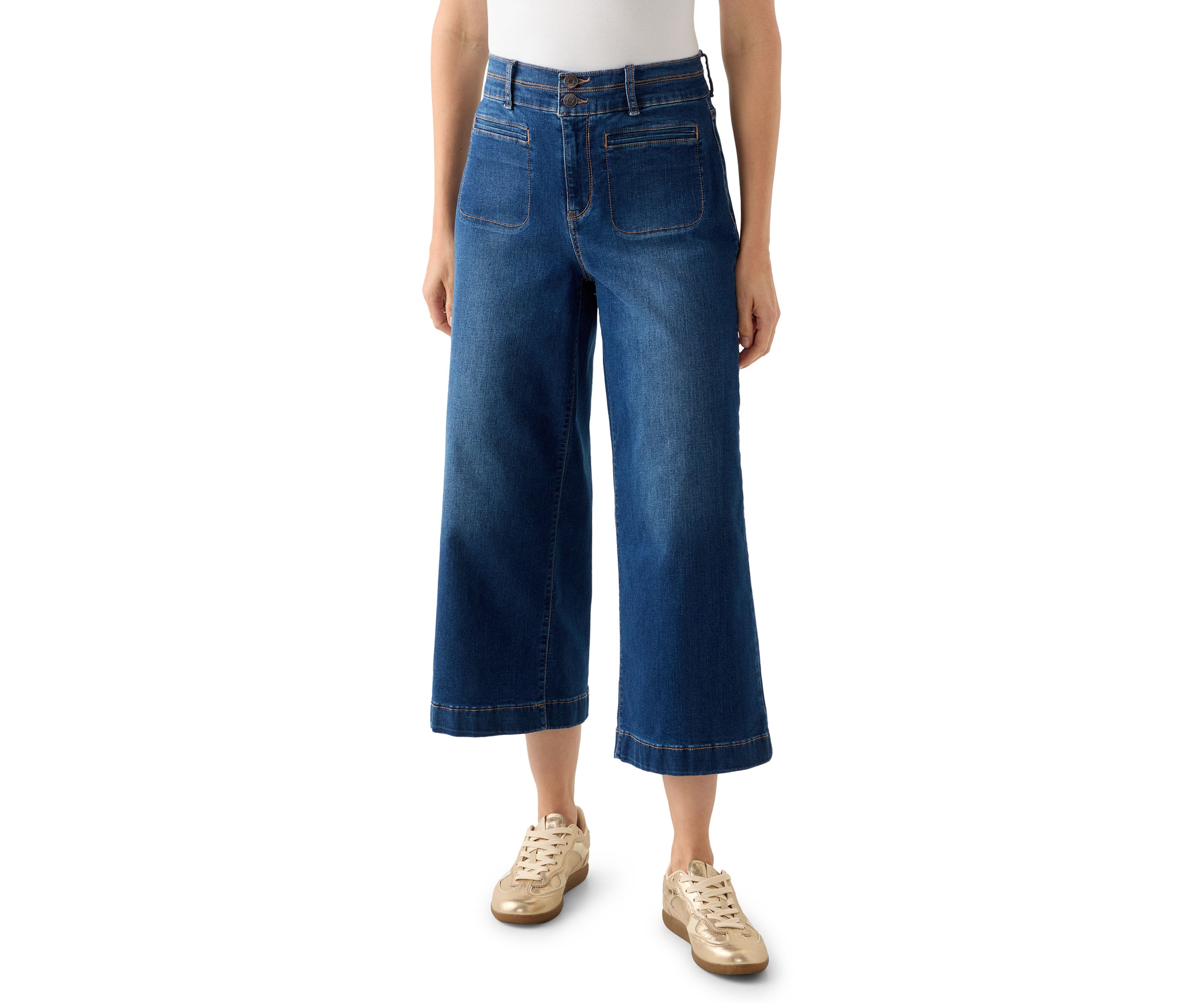 Womens Front Pocket Denim Pants