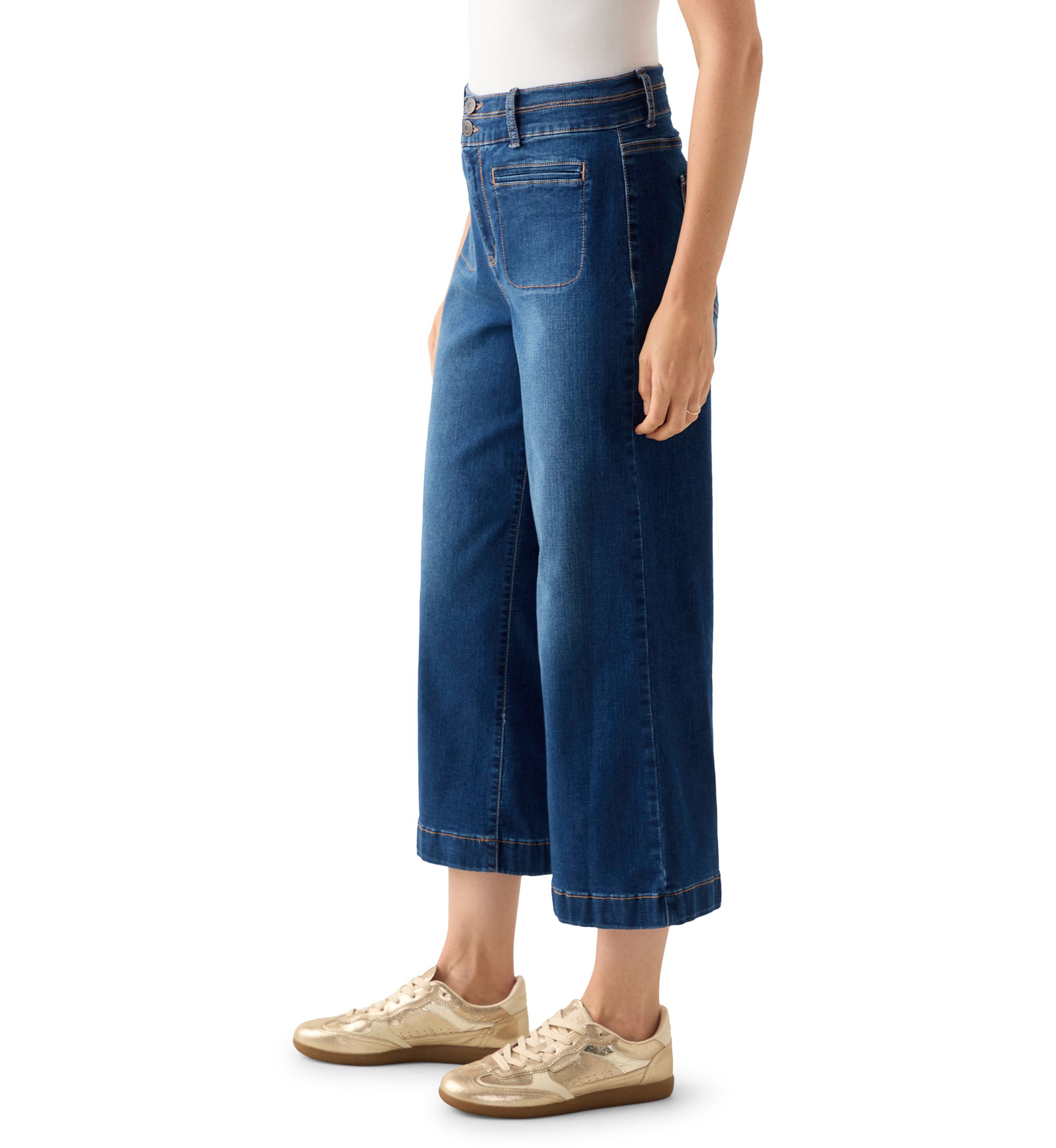 Womens Front Pocket Denim Pants