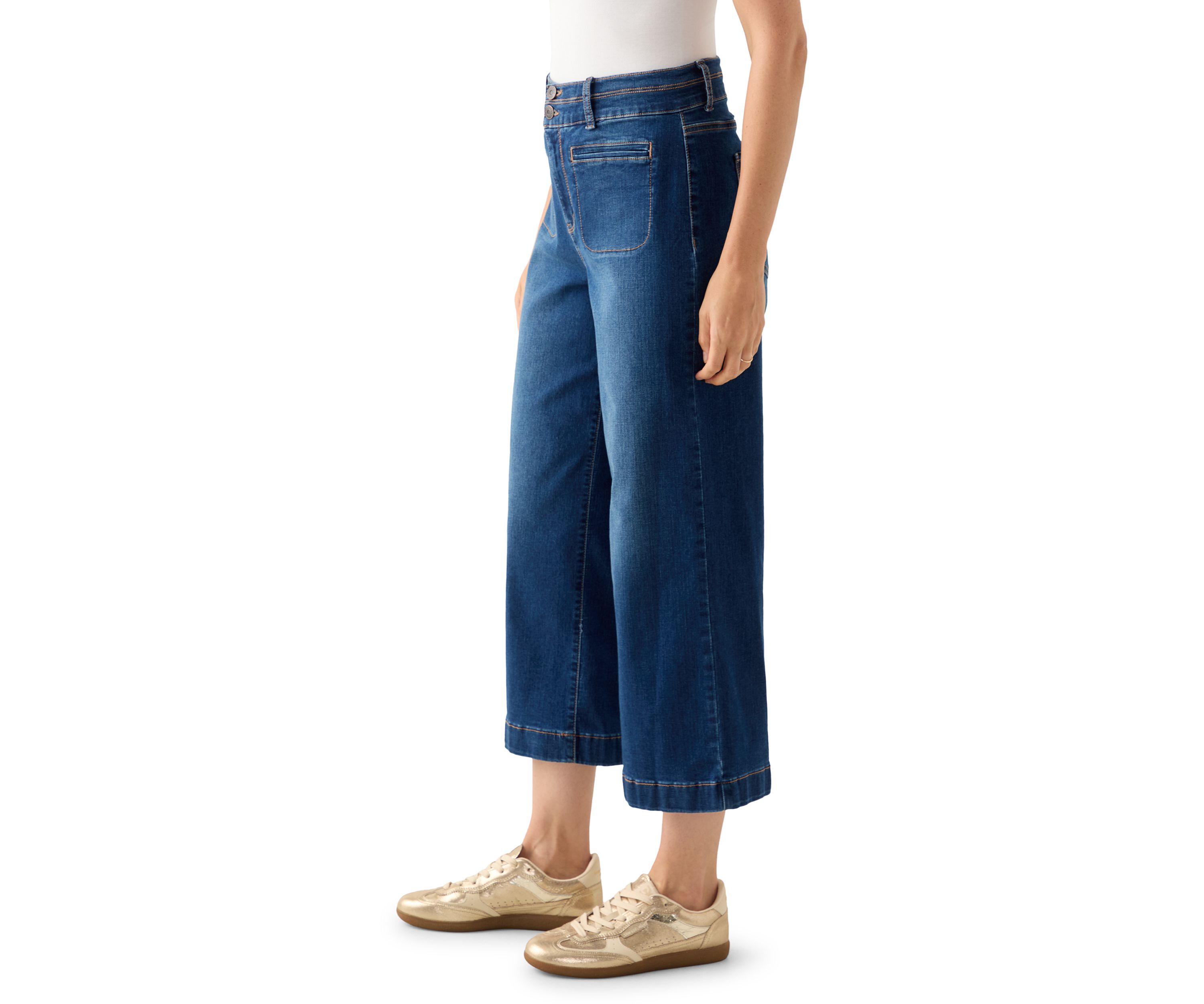 Womens Front Pocket Denim Pants