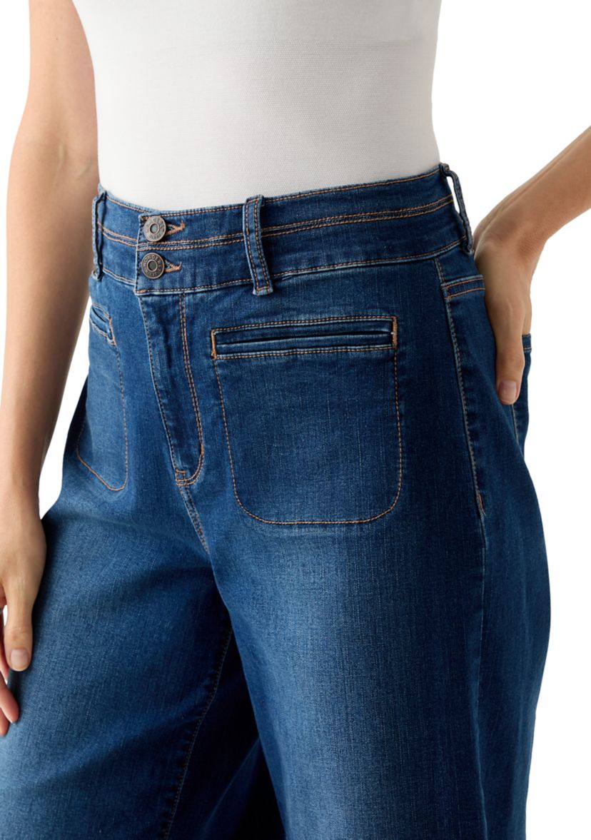 Womens Front Pocket Denim Pants