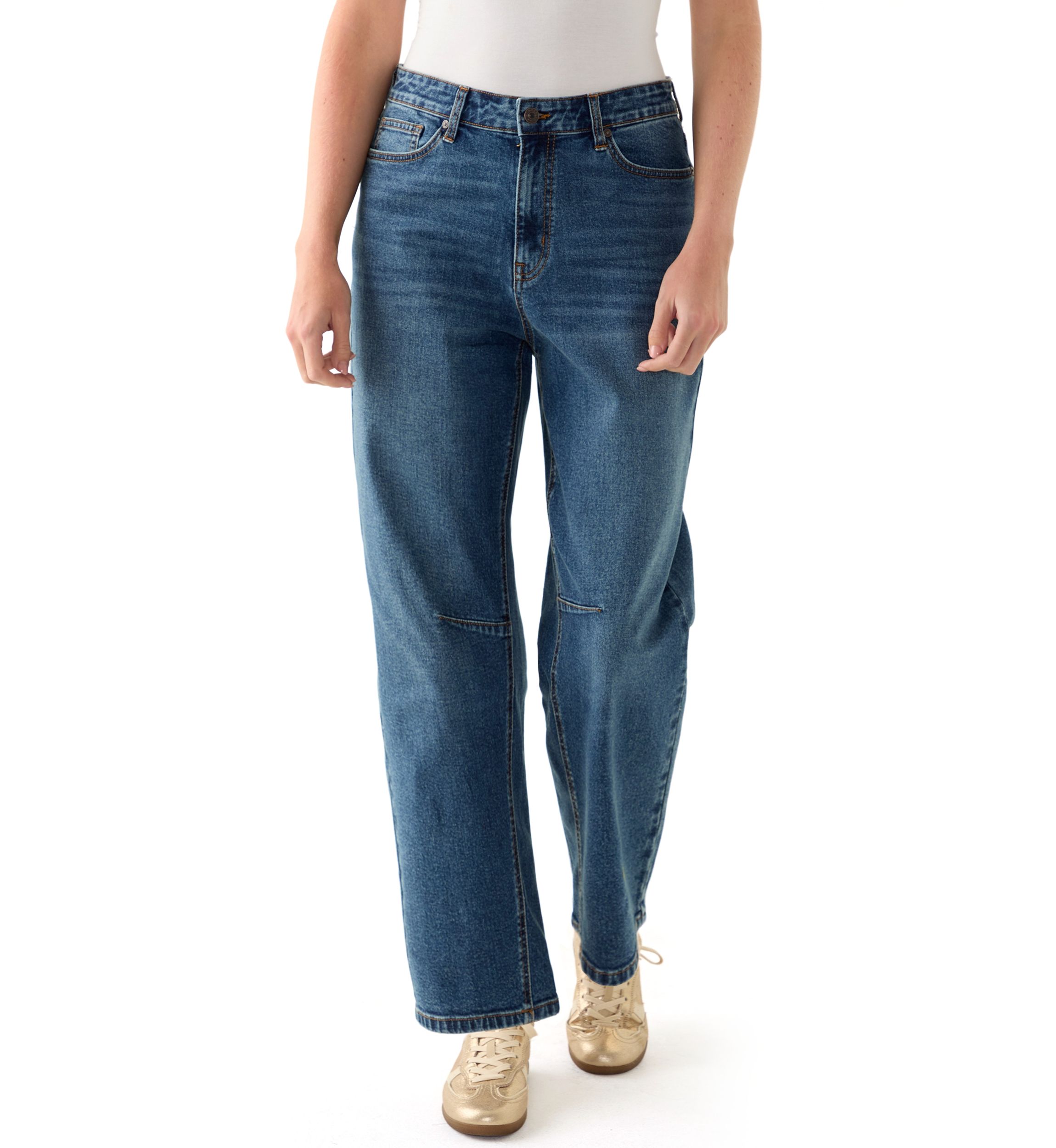 Womens Barrel Leg Jeans 