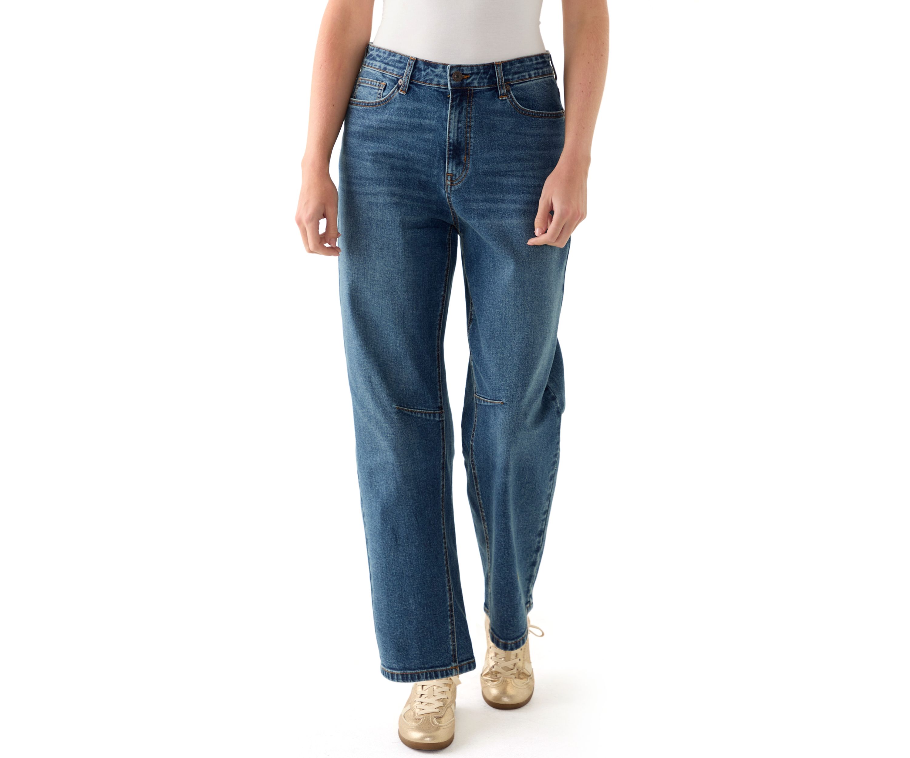 Womens Barrel Leg Jeans 