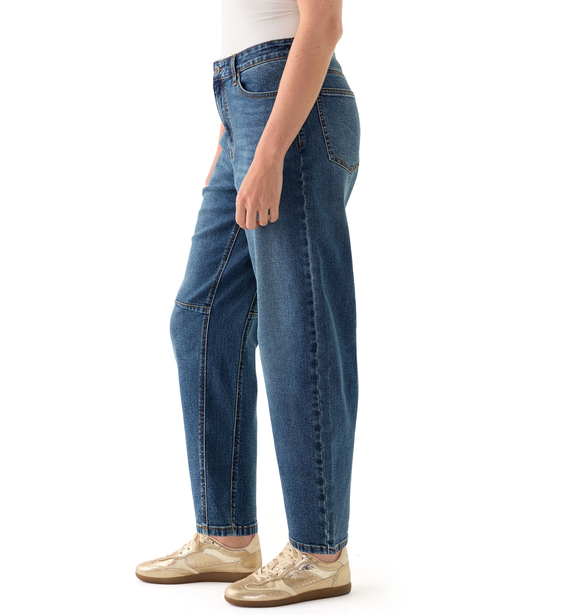 Womens Barrel Leg Jeans 