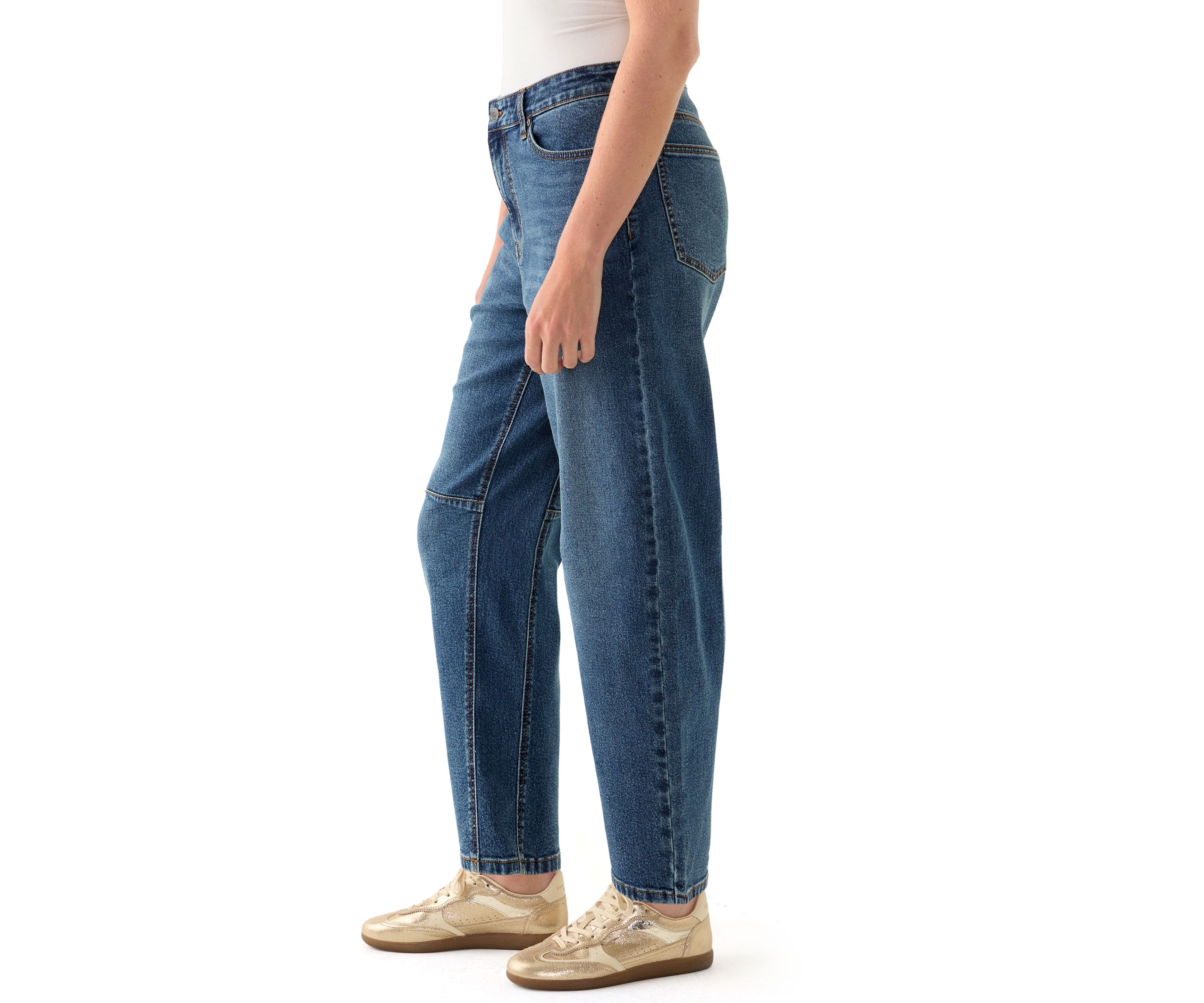 Womens Barrel Leg Jeans 