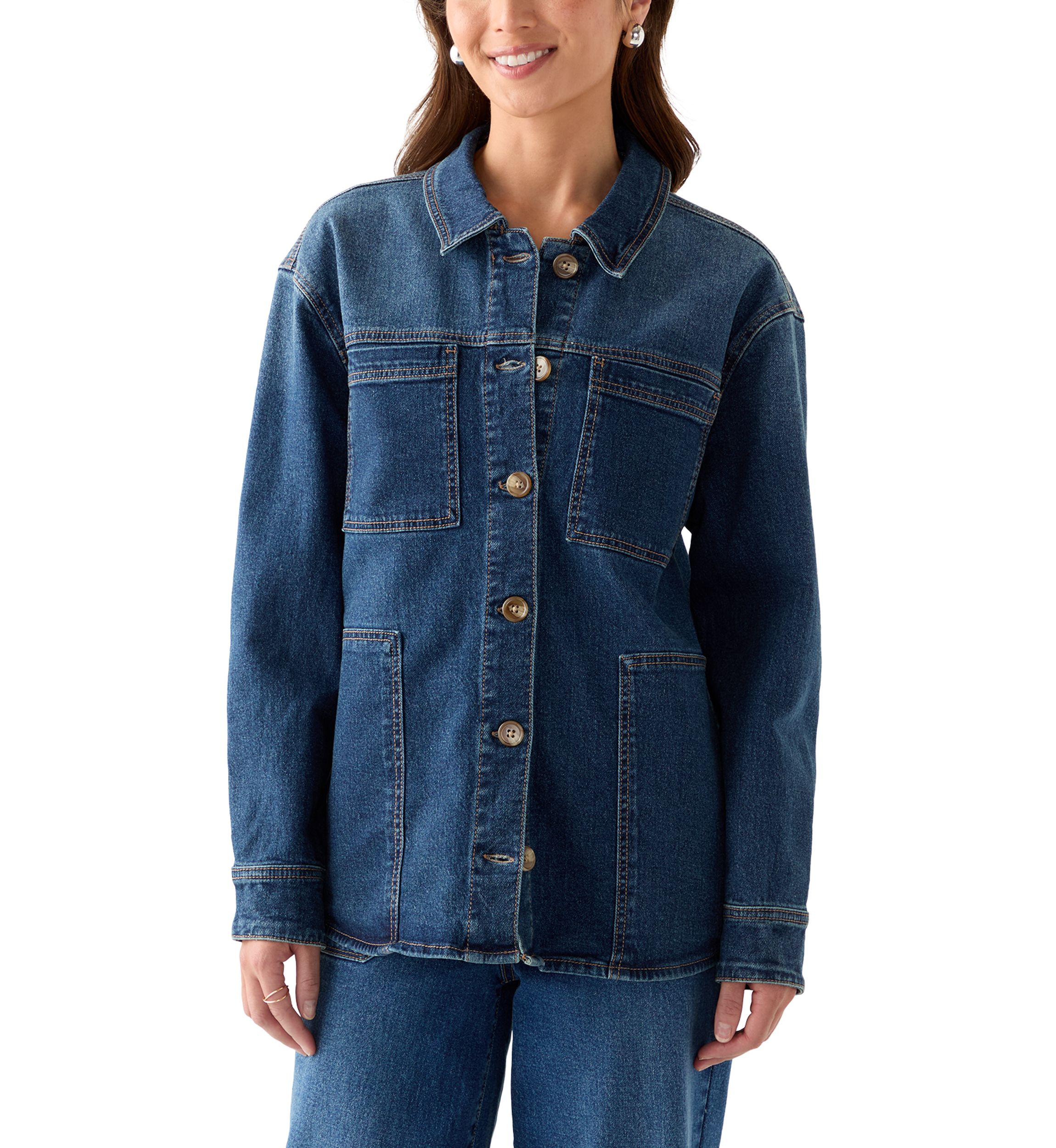 Petite Denim Shacket