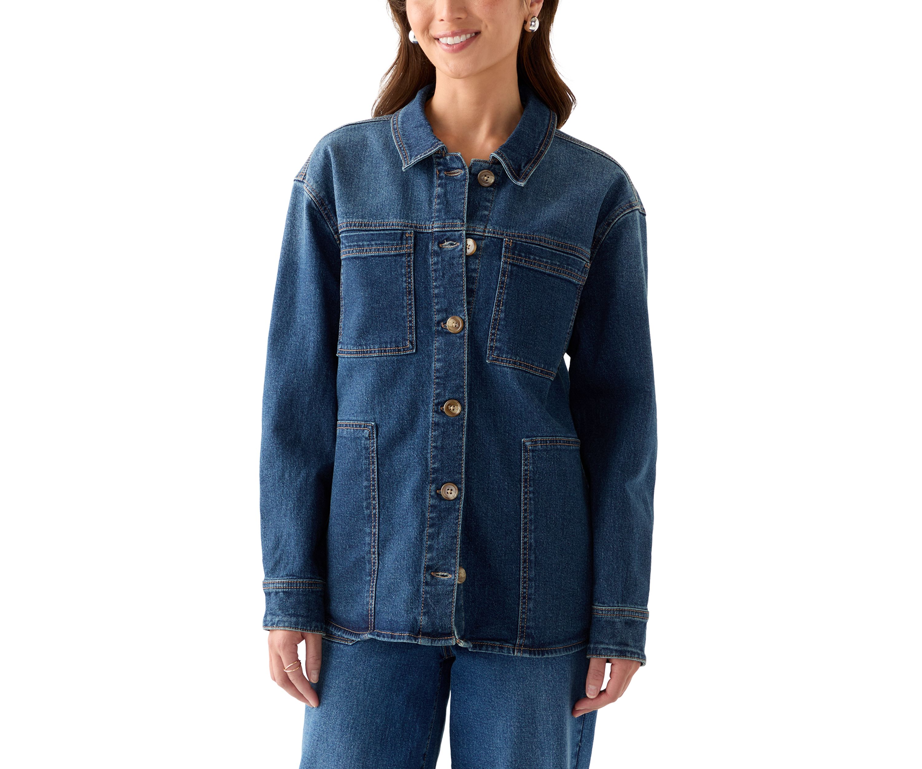Petite Denim Shacket