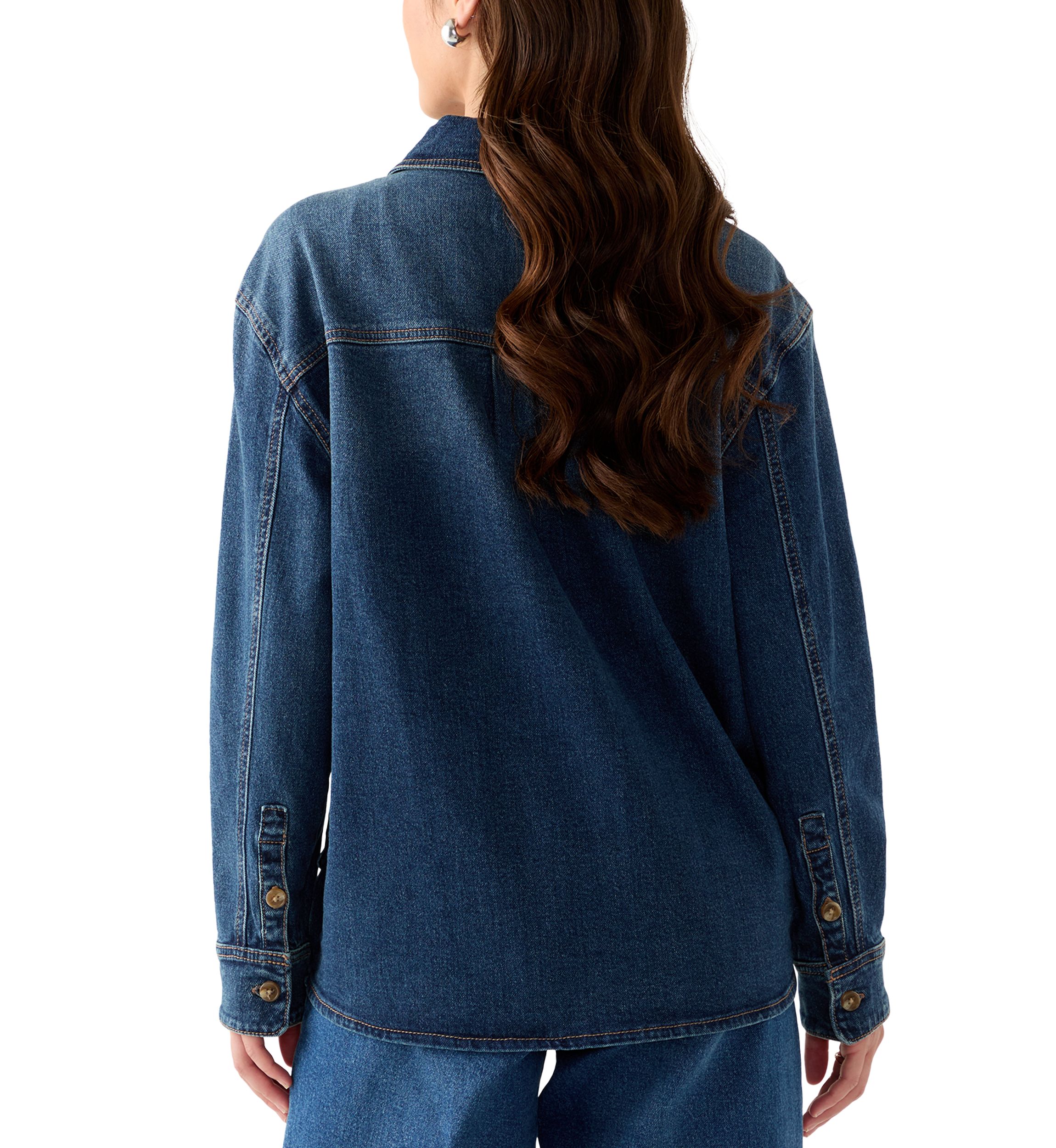 Petite Denim Shacket
