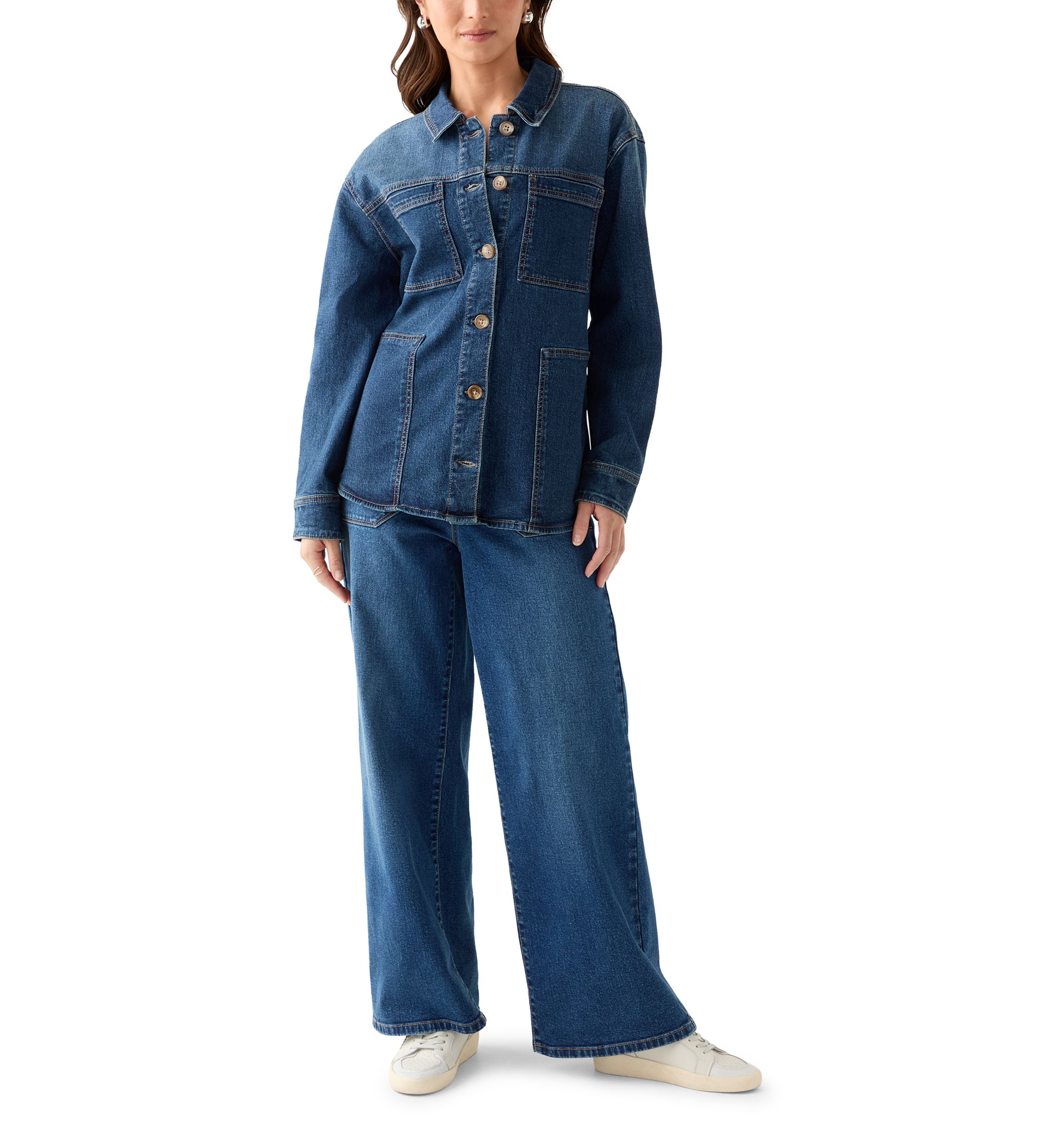 Petite Denim Shacket