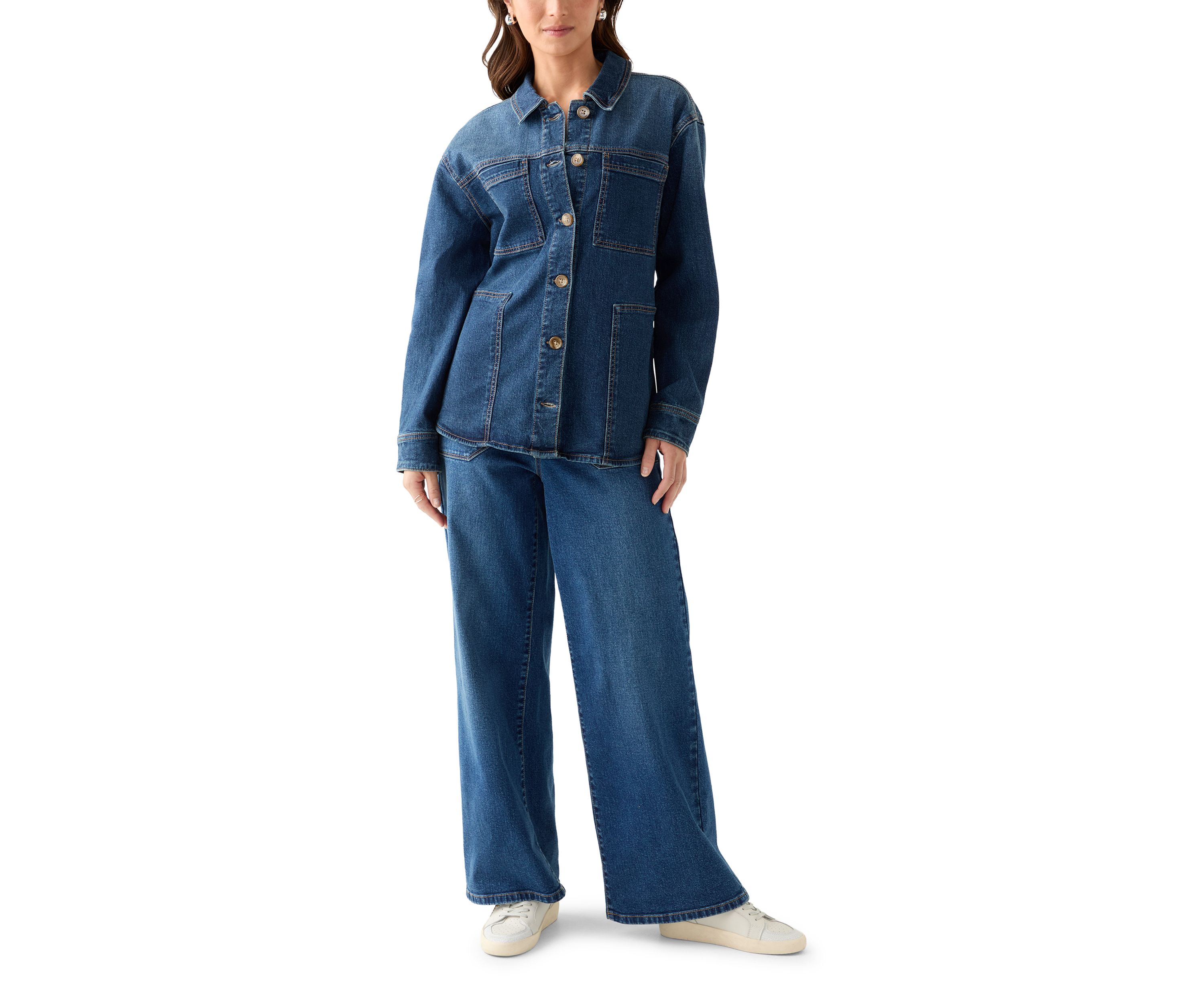 Petite Denim Shacket