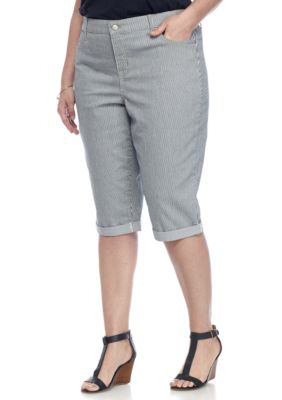 New Directions® Weekend Plus Size Wide Cuff Capri Jean | belk