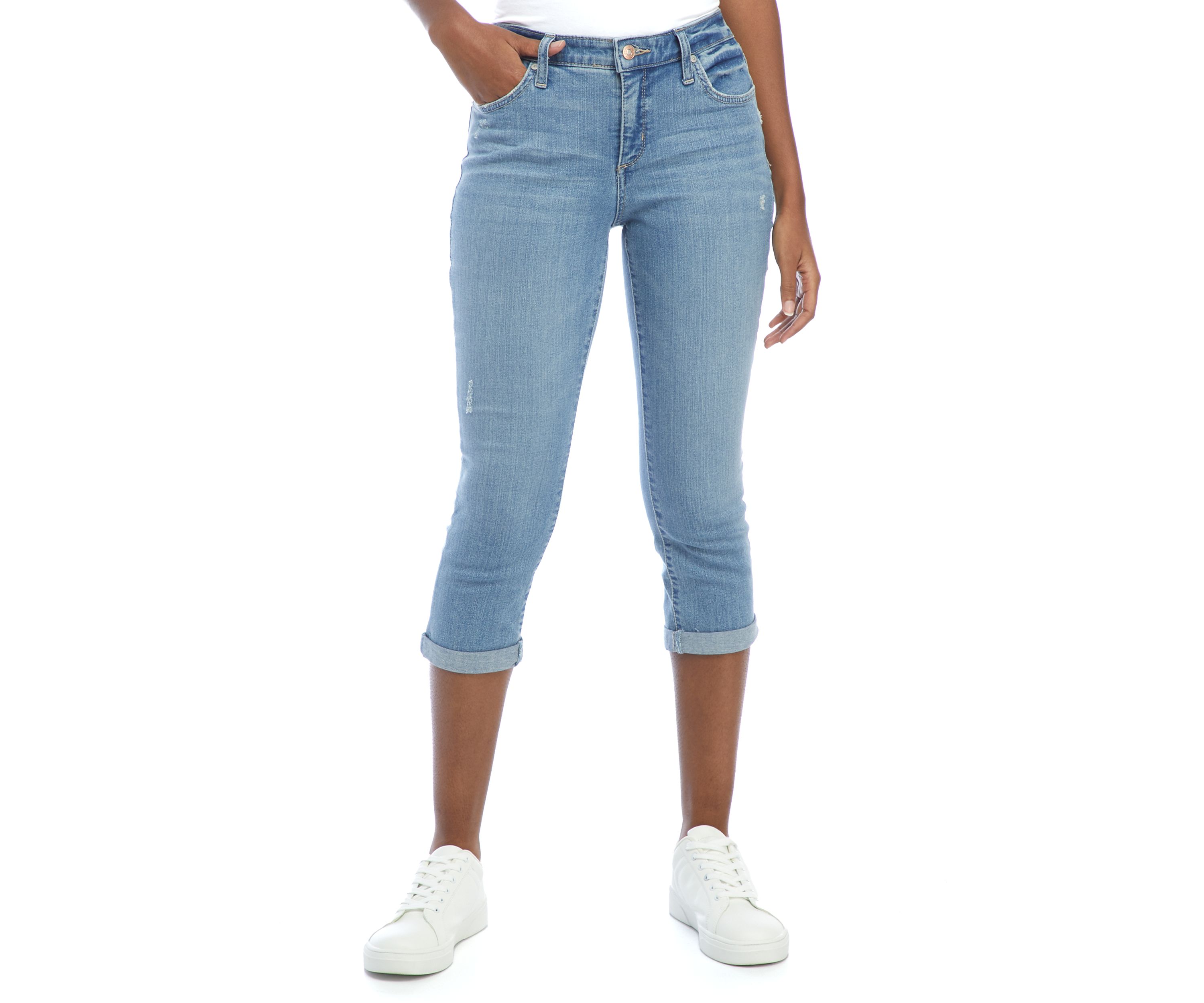 Womens Skinny Cropped Jeans 