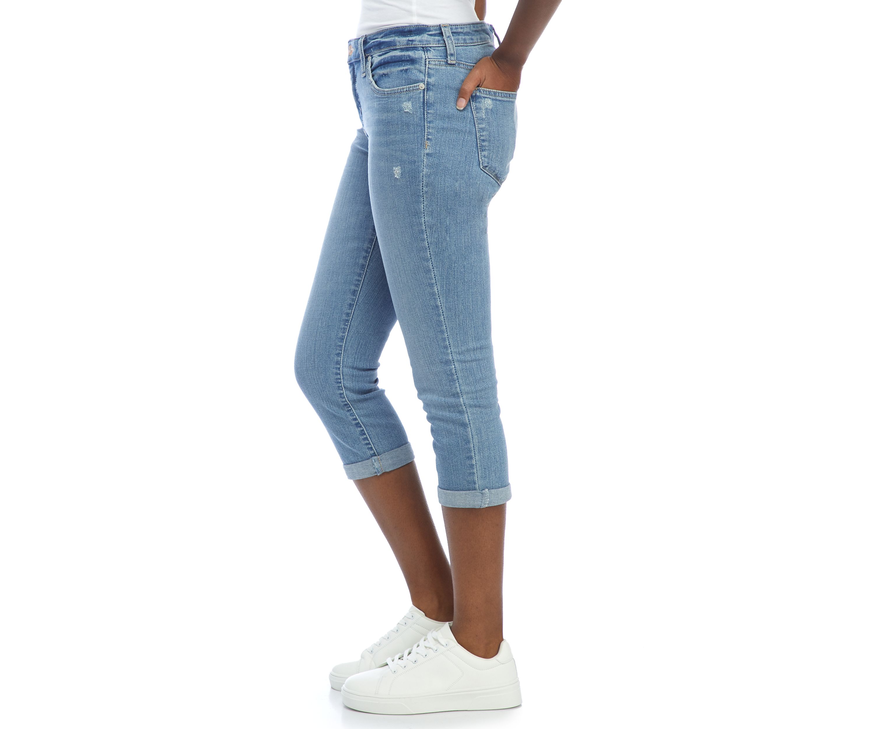 Womens Skinny Cropped Jeans 