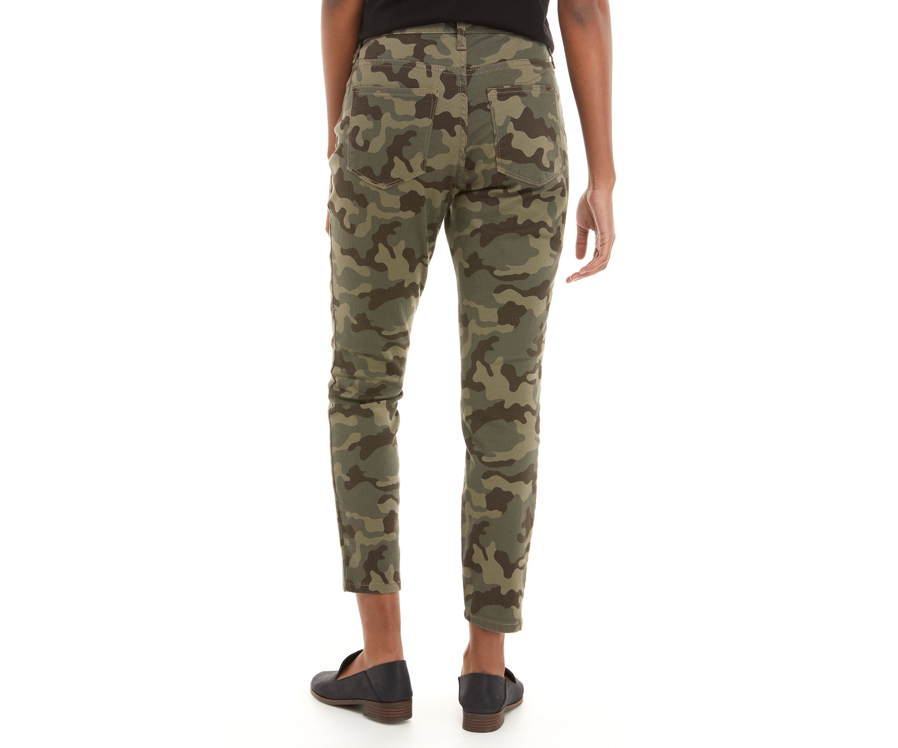  Womens Camouflage Mid Rise Skinny Ankle Pants 