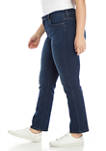 Plus Size Mid Rise Straight Jeans 