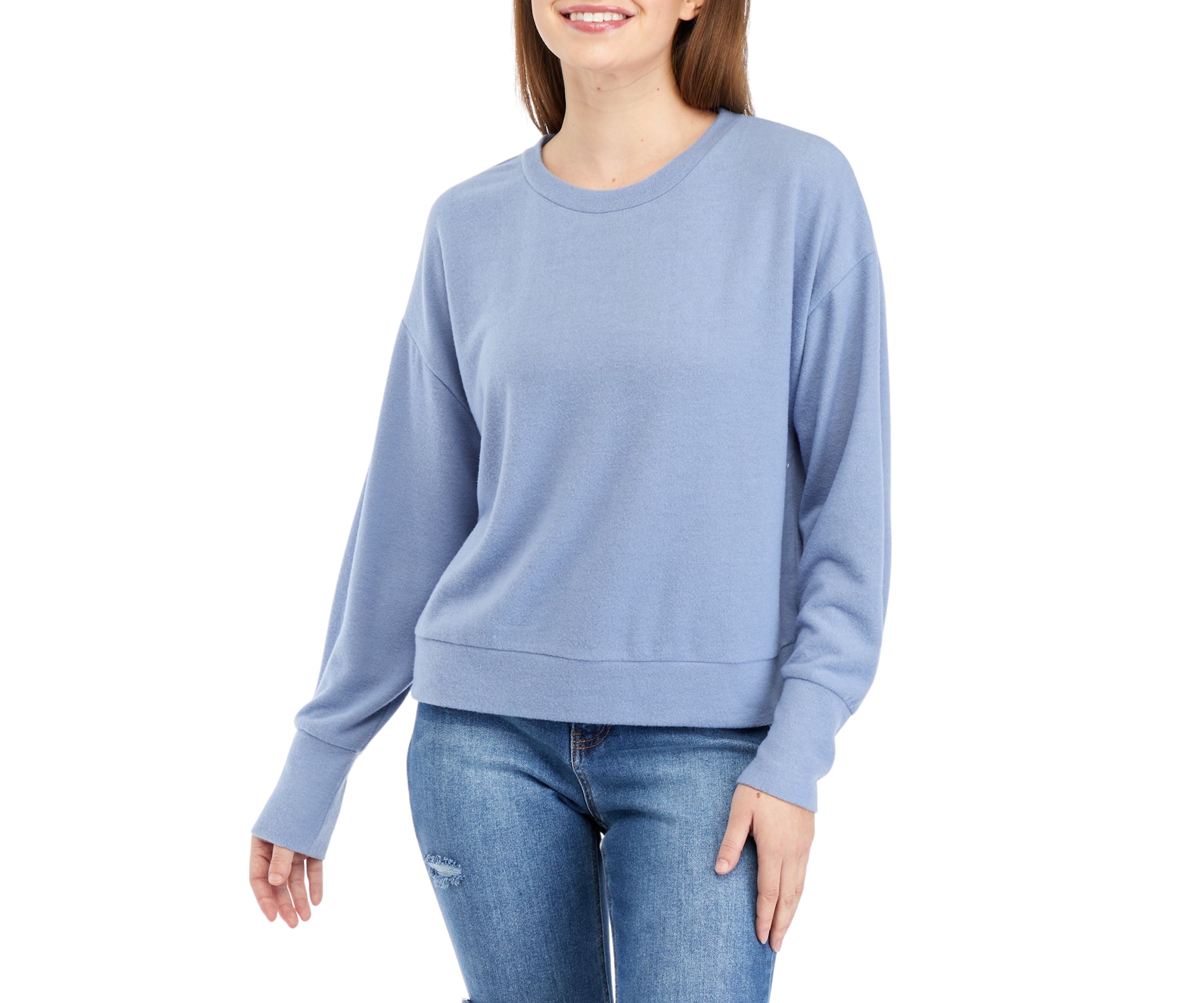 Juniors Hacci Crew Neck Top