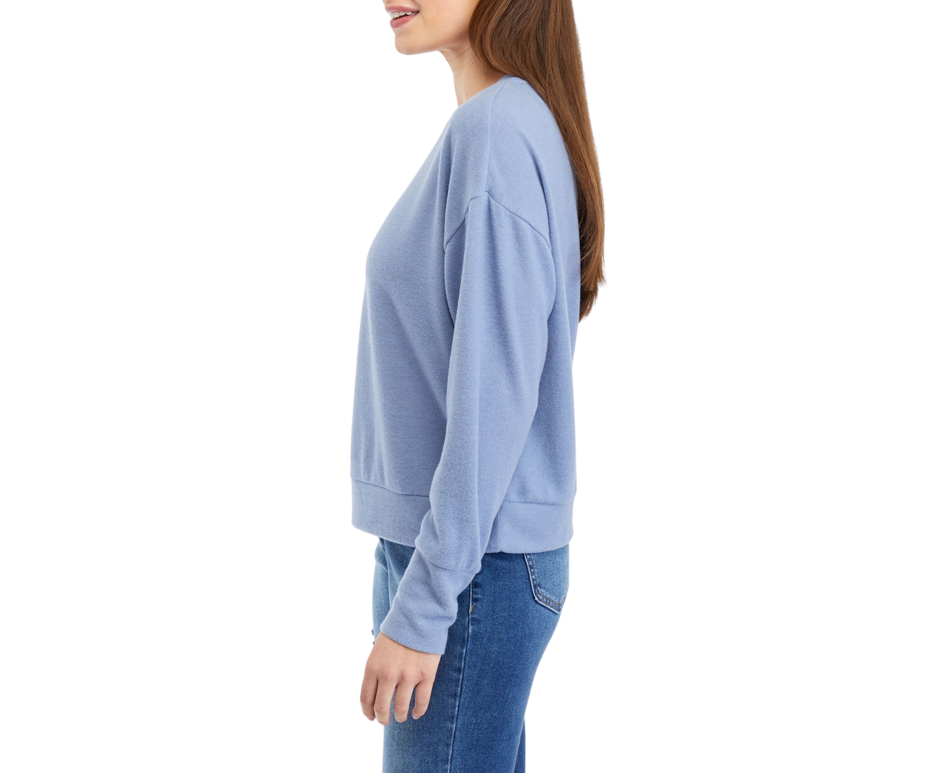 Juniors Hacci Crew Neck Top