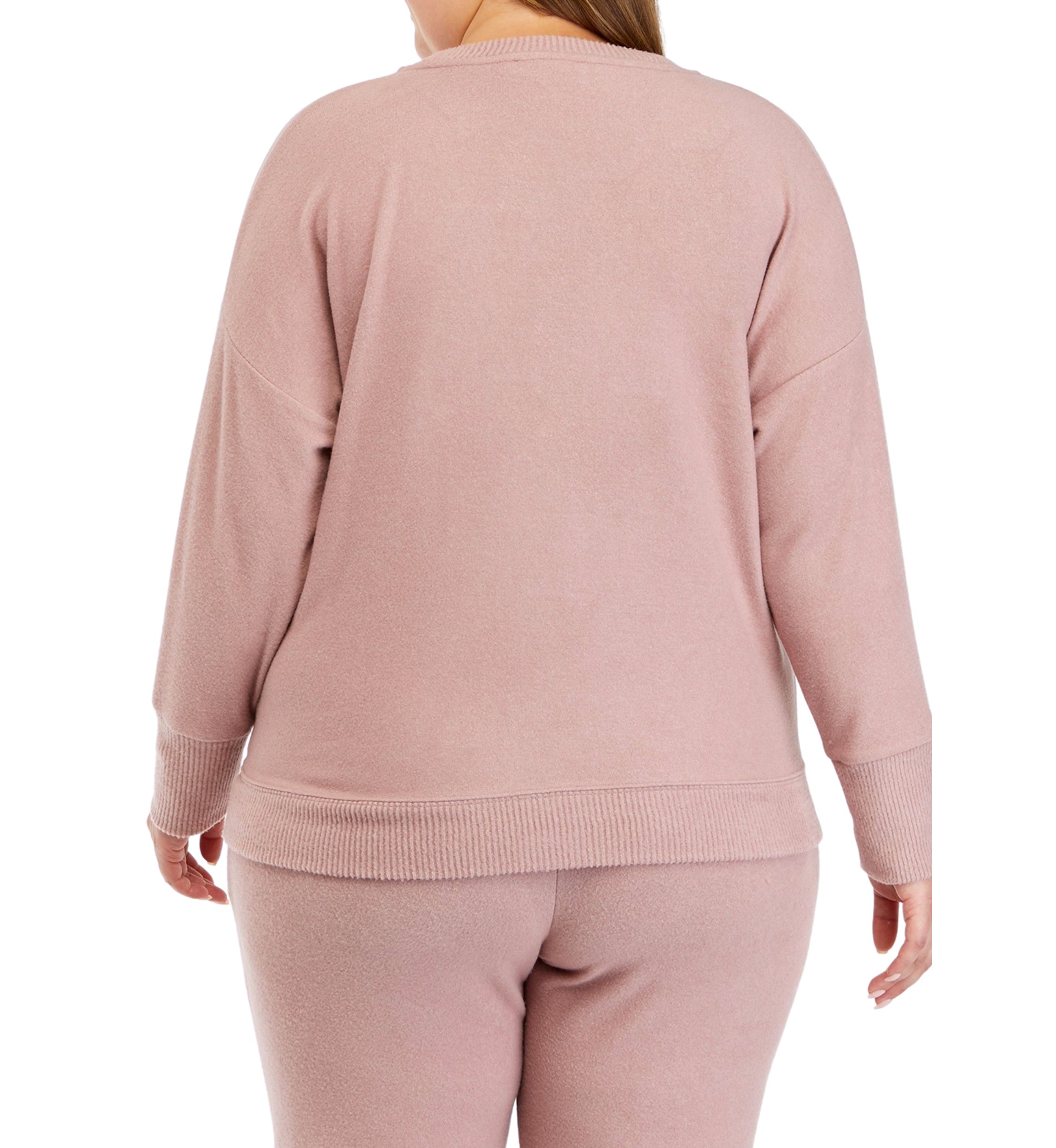 Plus Size Hacci Crew Neck Top