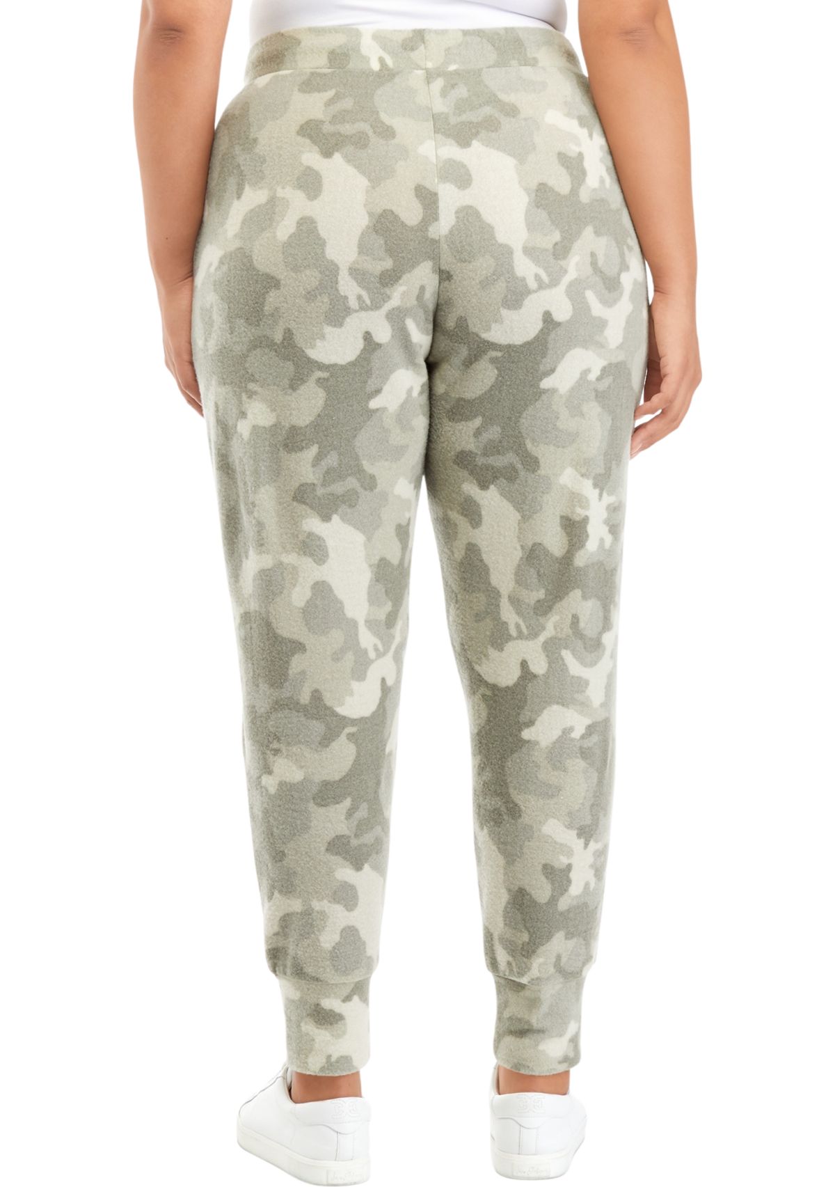 Plus Size Drawstring Hacci Joggers