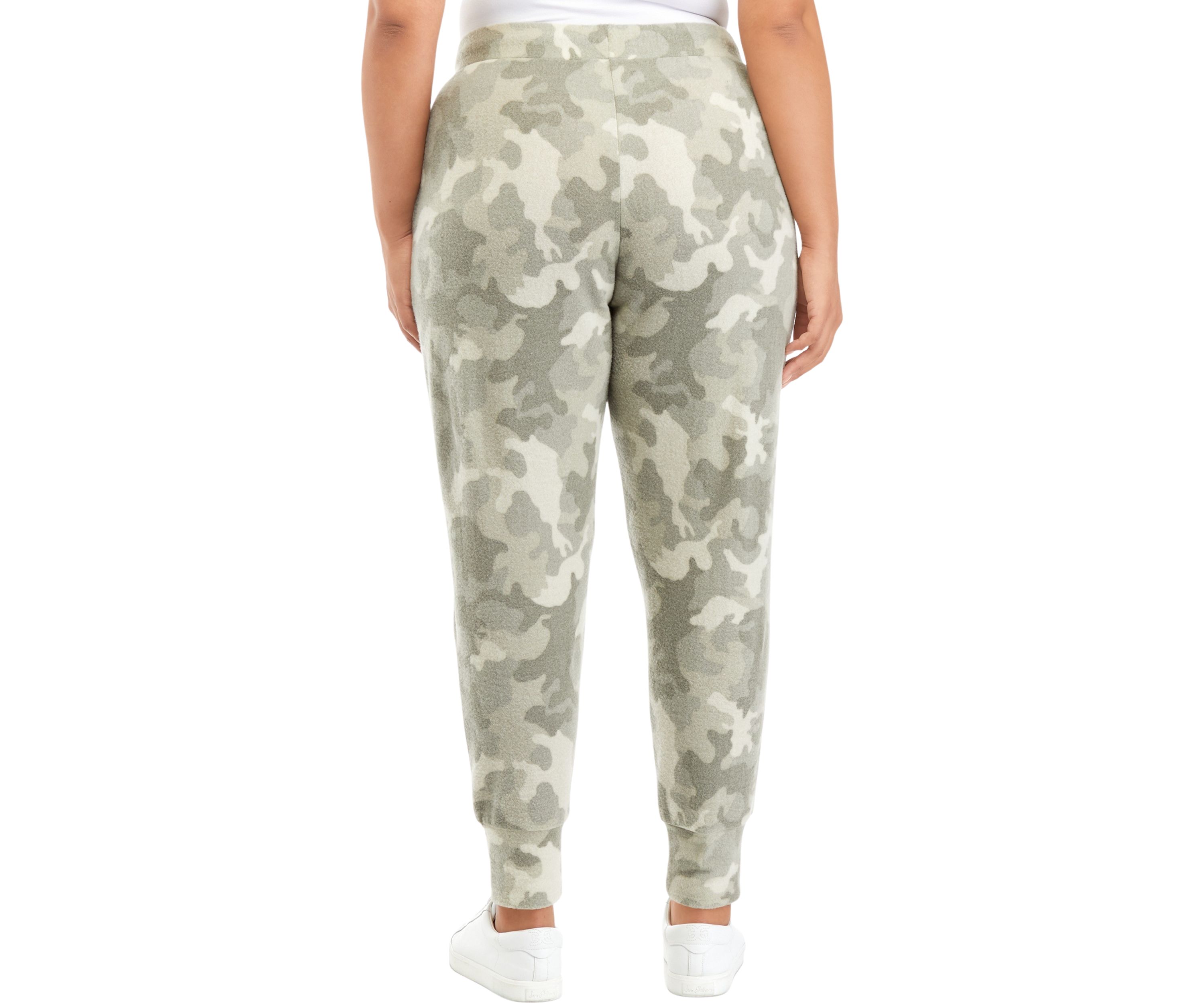 Plus Size Drawstring Hacci Joggers